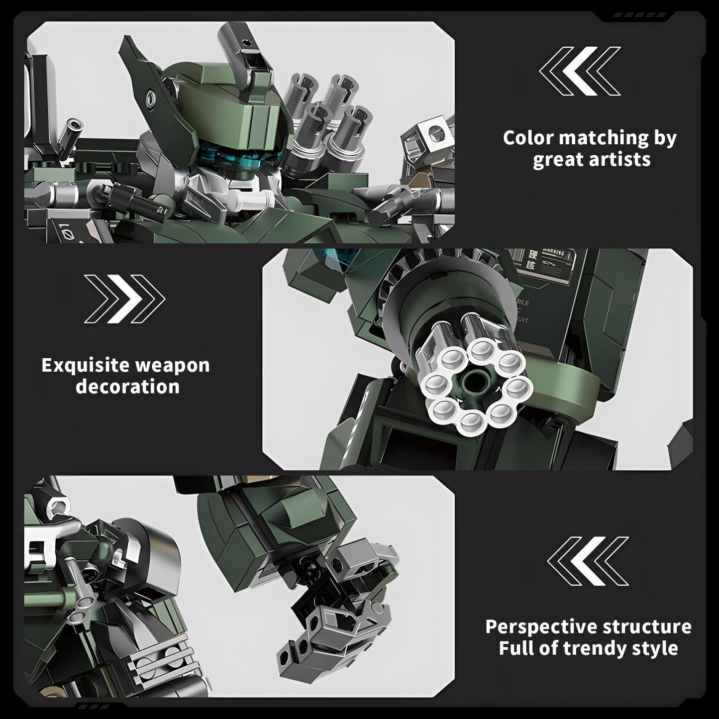 CSNRHG Mech Robot Model Building Blocks Toy Set Birthday for Age 8+ Children Adults Teens 1403 Pieces