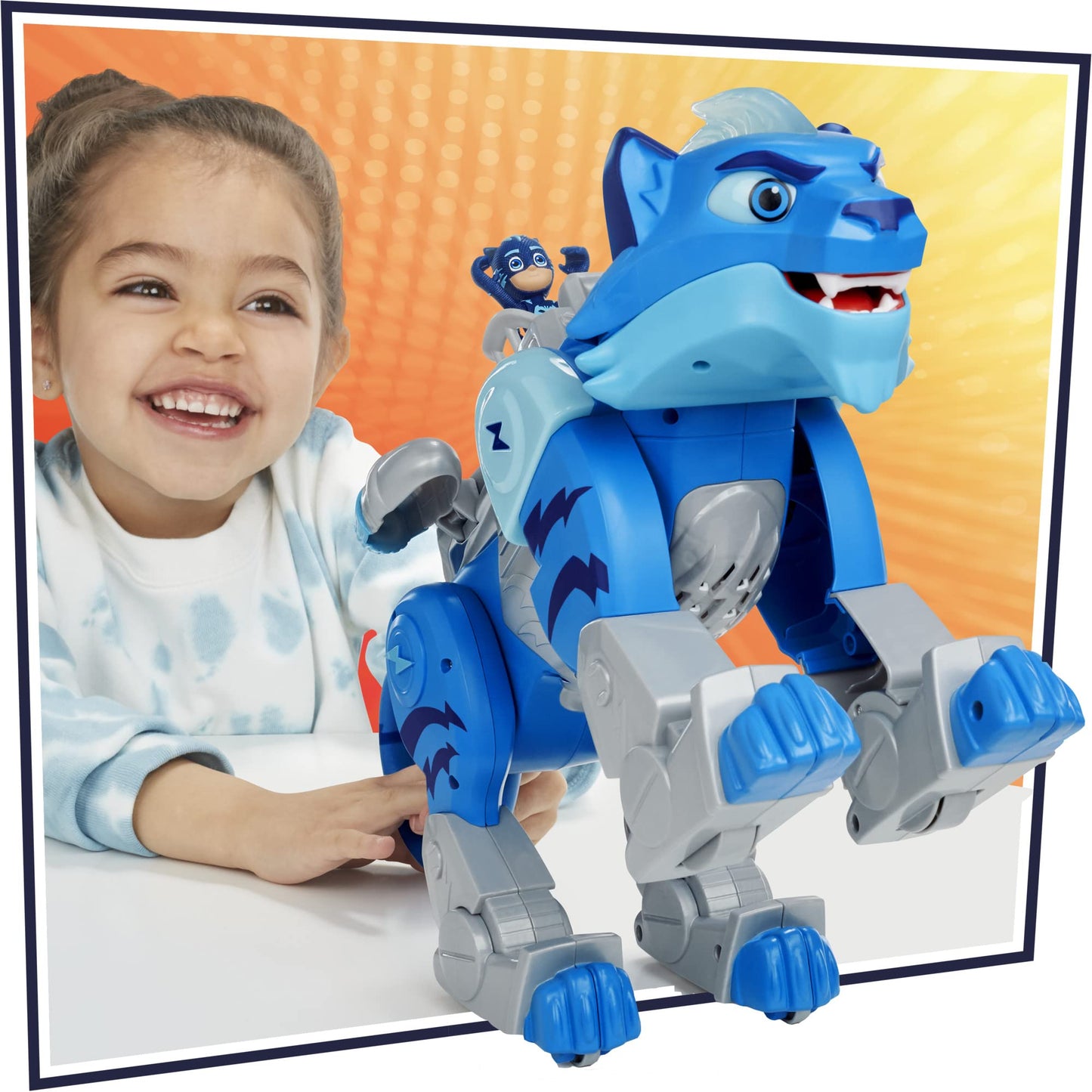 PJ Masks Animal Power Charge and Roar Power Cat, Interactive Toys with 20+ Lights and Sounds, Preschool Toys, Superhero Toys for 3 Year Old Boys and Girls and Up (English)