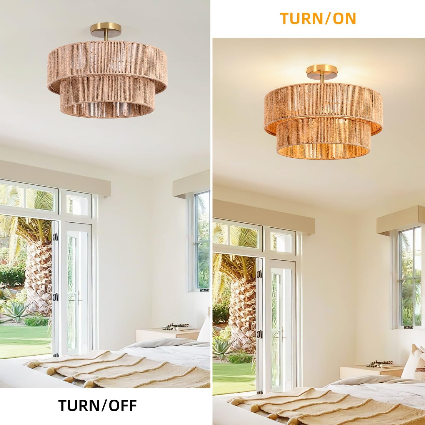 Lornwick Hemp Rope (18 inch, Ceiling Light)