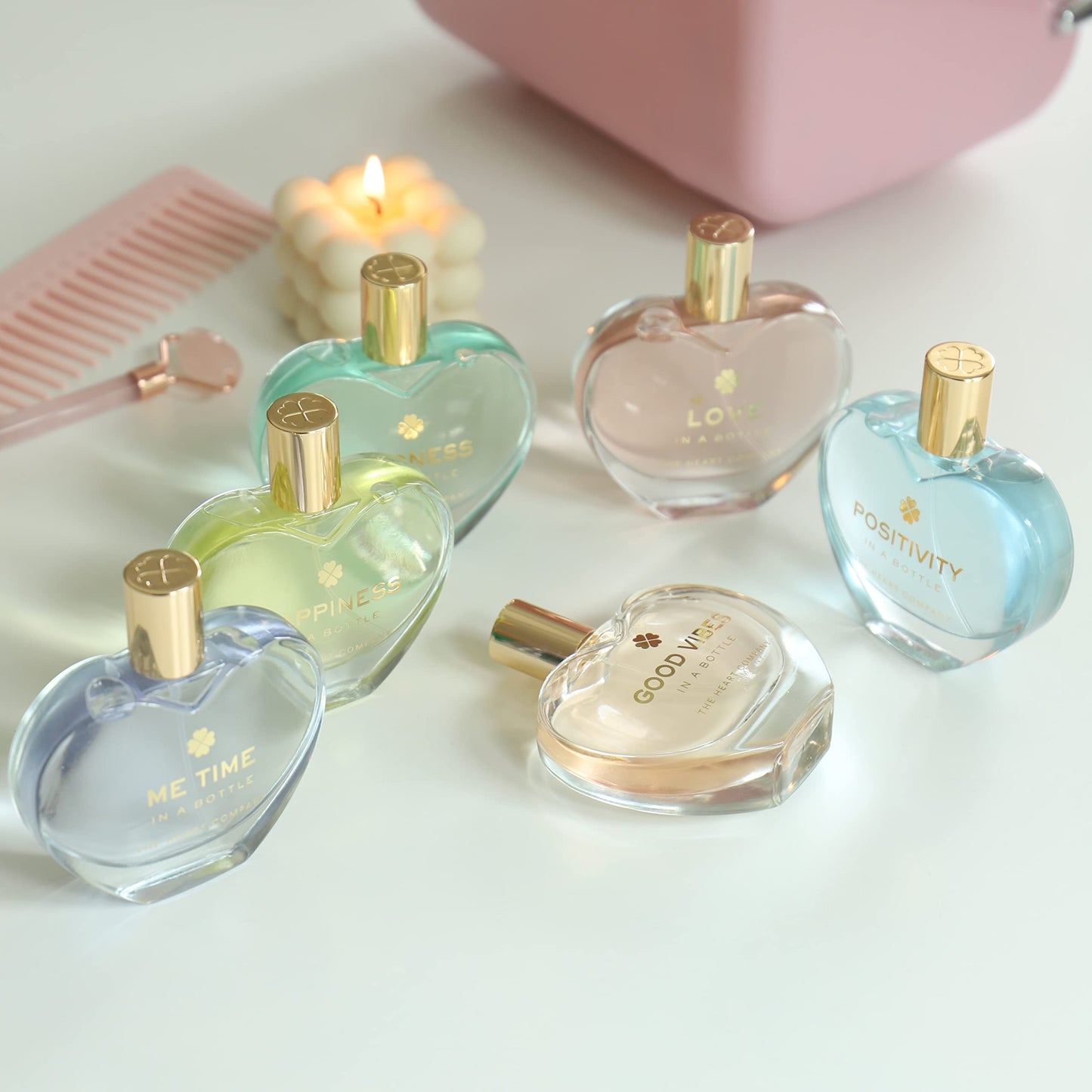 THE HEART COMPANY | Valentine's Love Perfume for women | Floral Sweet Fragrance | Valentine's Day Gift | Vegan Heart Shaped Perfume 75ml - 2.5 fl oz.