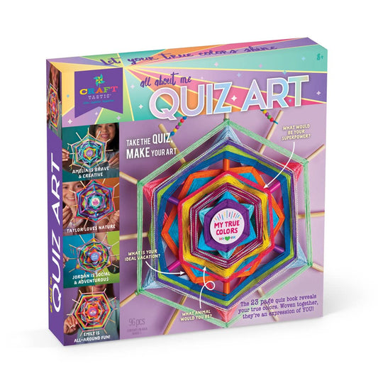 Craft-Tastic – All About Me Quiz Art – Craft Kit – Answer Fun Questions to Make a Personalized Piece of Art – Ages 8+