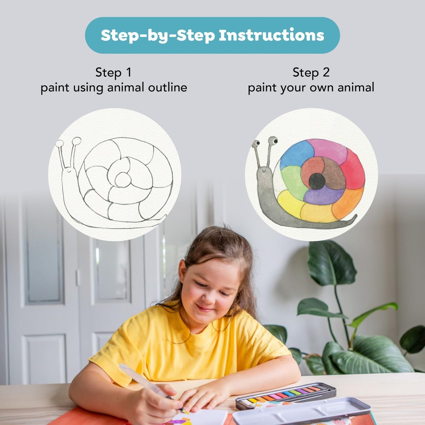 Tiger Tribe: How to Paint: Watercolor - Animals - Step-by-Step Guide Learning Techniques, 12 Watercolors & Brush, Painting, Kids & Tweens Ages 8+
