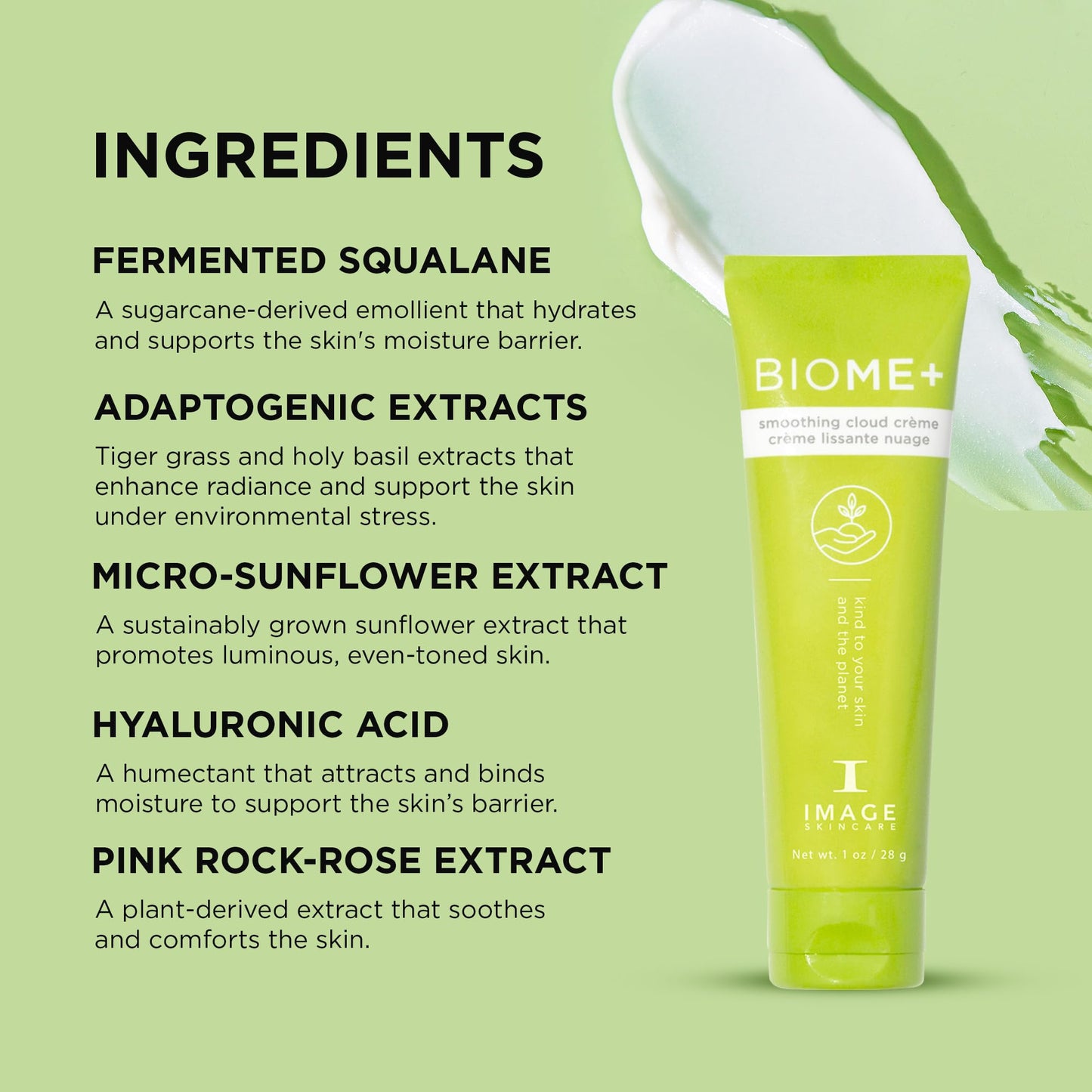IMAGE Skincare, Discovery size BIOME+ Smoothing Cloud Crème, Microbiome Friendly Face Cream, Supports Skin Moisture Barrier, 1 oz