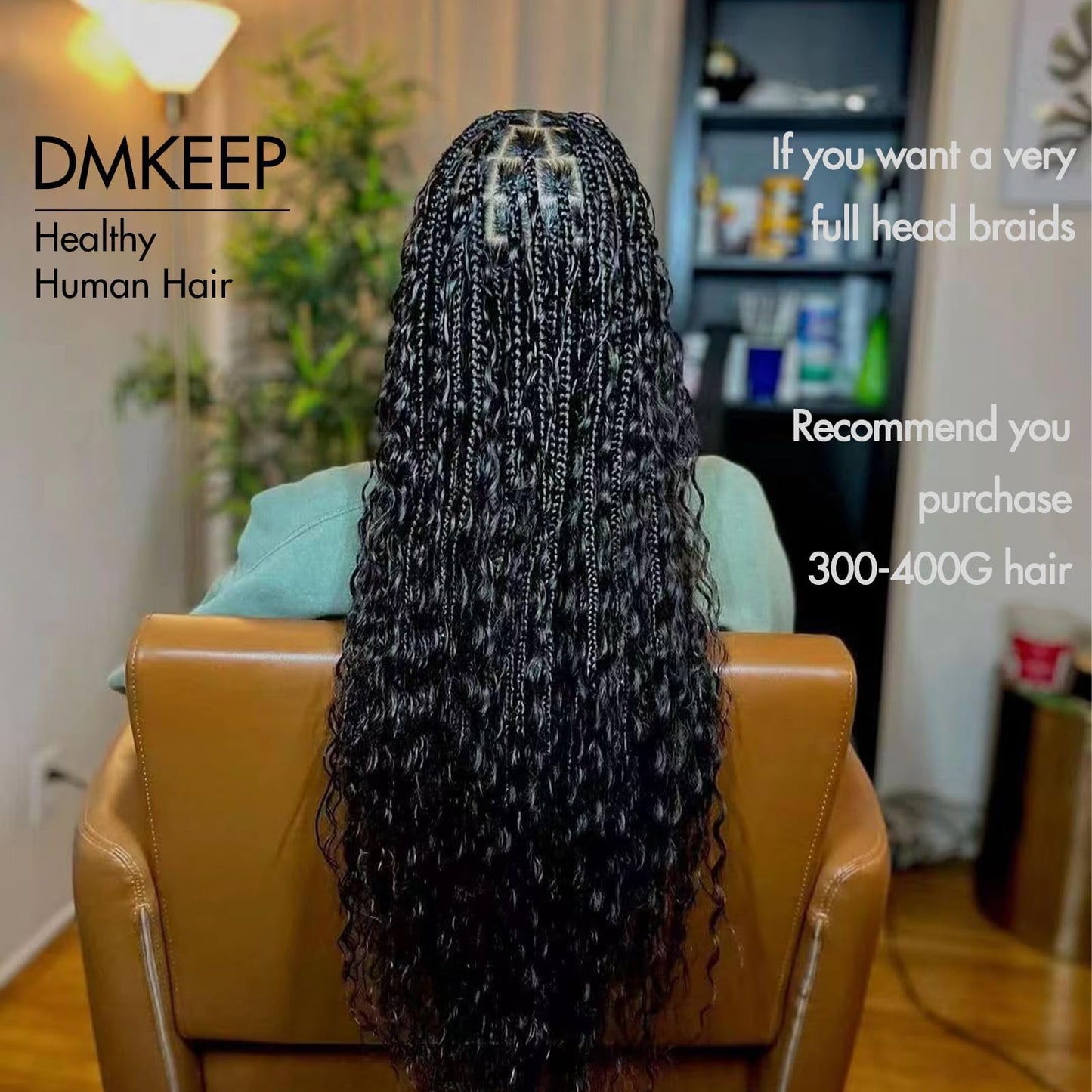 DMKEEP Deep Wave Human Braiding Hair 20 Inch Top Grade Human Hair Braiding Hair 2 Bundles 100g No Weft Bulk Human Hair for Braiding Hair Extensions Natural Color