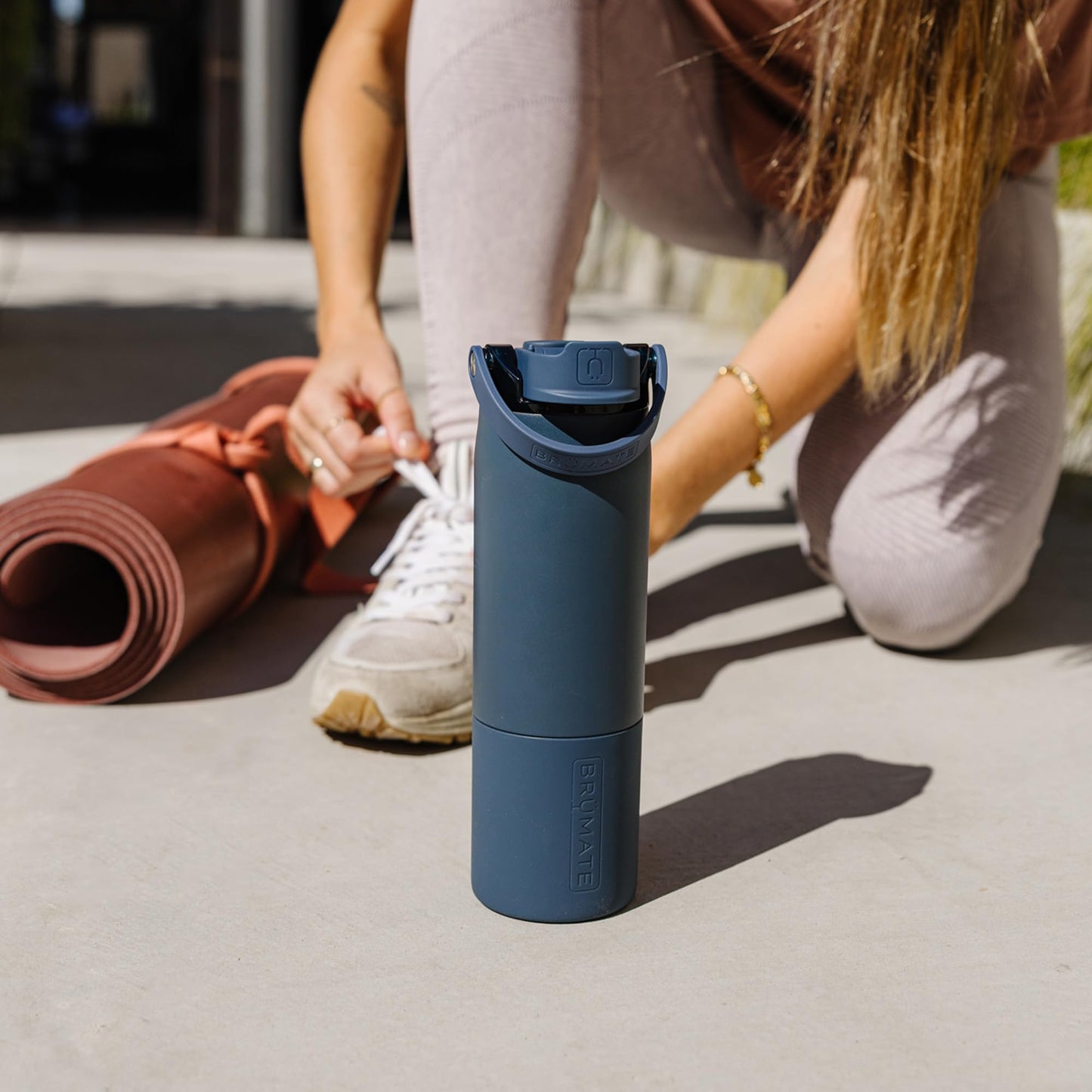 BrüMate Rise 35oz Water Bottle With 100% Leakproof Covered Silicone Straw | Insulated Stainless Steel Water Bottle With Removable Straw | Fast Flow | Soft Sip Silicone Spout | BPA-Free (Dark Aura)