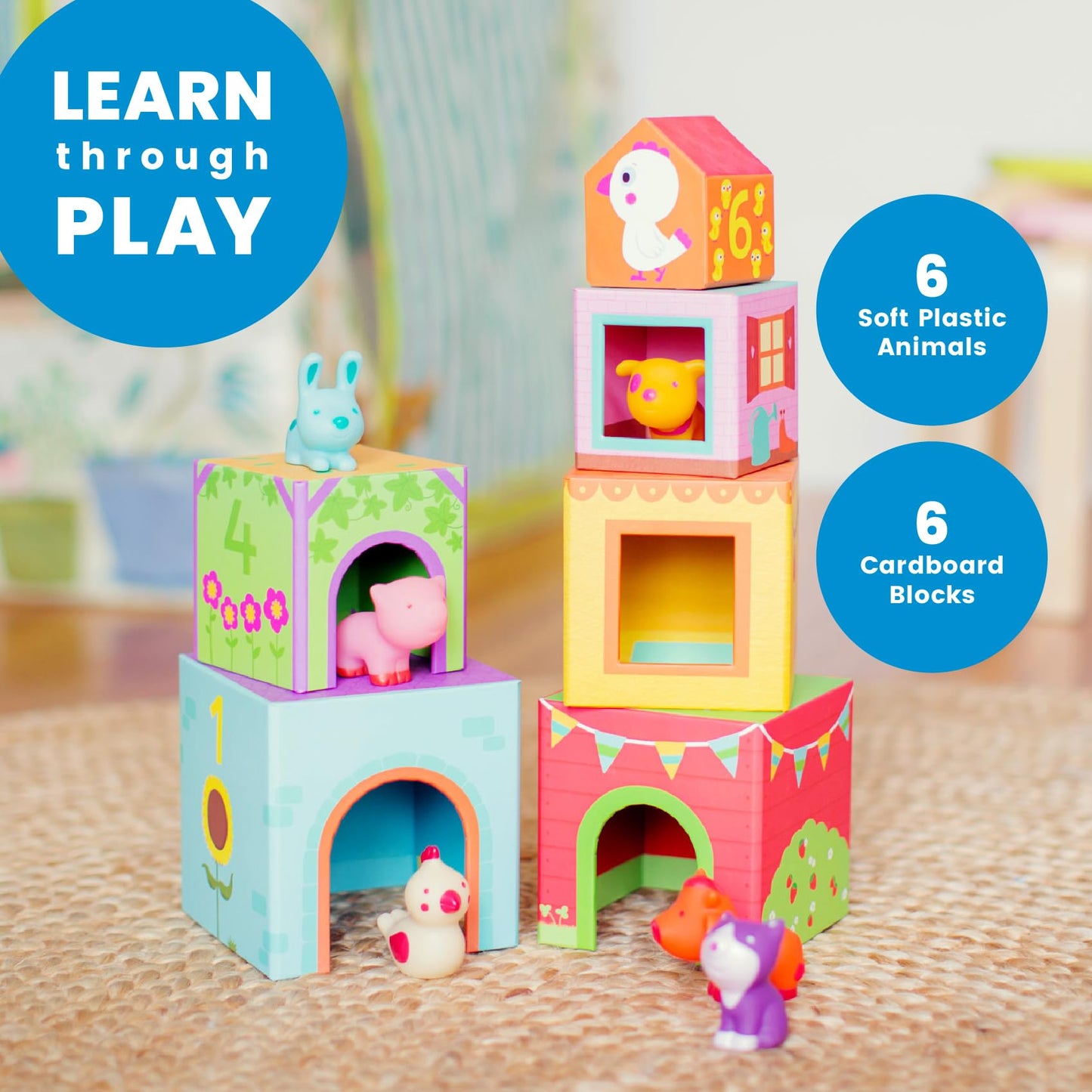 DJECO - DJE-108 Topanifarm Nest and Stack Blocks Set