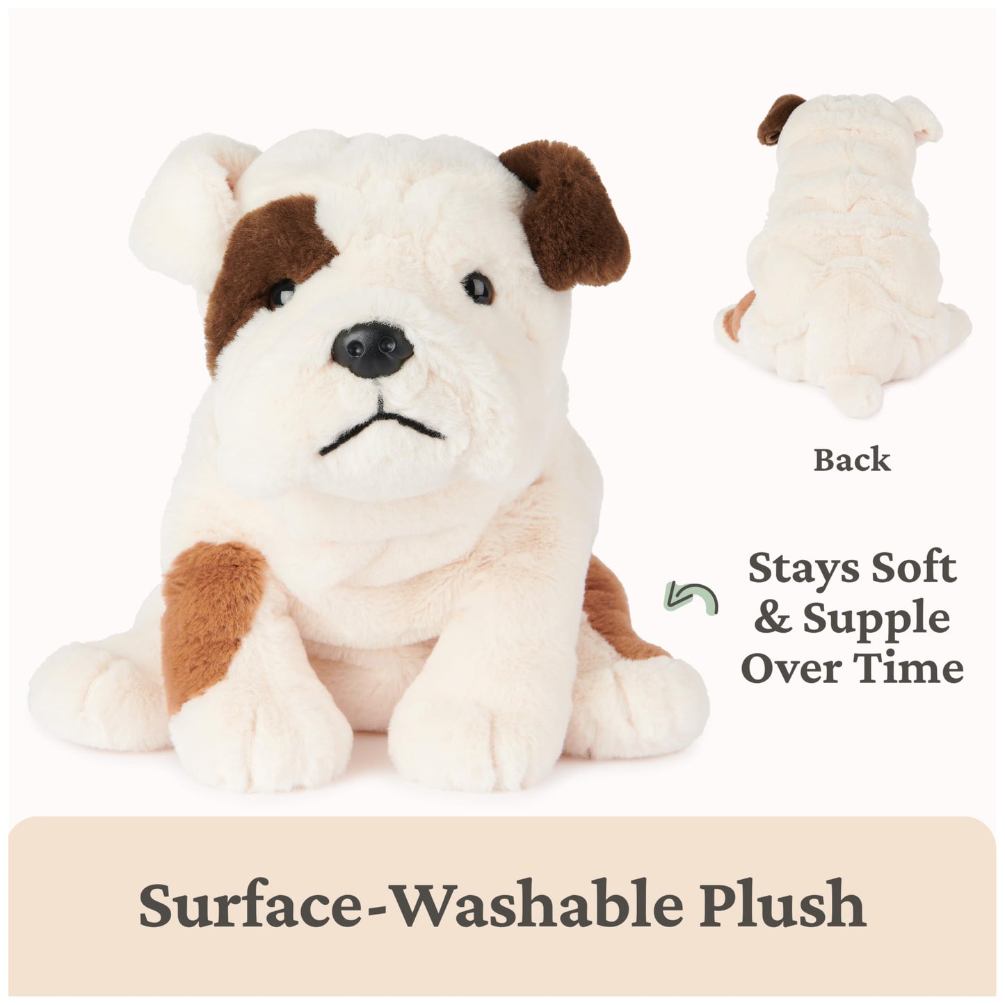 GUND Toast Bulldog Puppy Plush, Stuffed Animal Dog for Ages 1 and Up, 10”, Brown/White