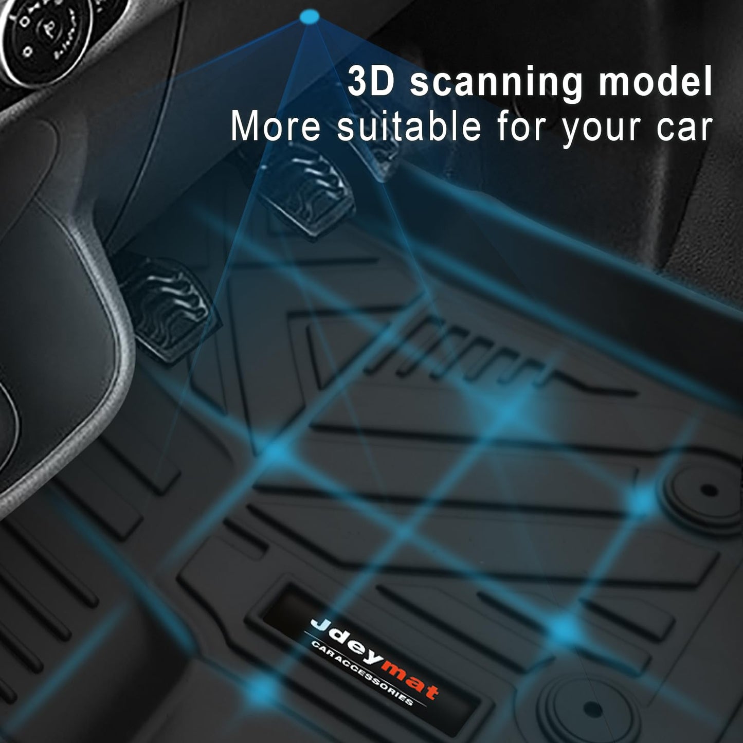 Custom Fit for 2020-2026 Ford Transit 150/250/350 Floor Mats Front Liner 2 Pcs TPE All Weather Accessories (No Transit Connect) (for 2020-2026 Ford Transit)