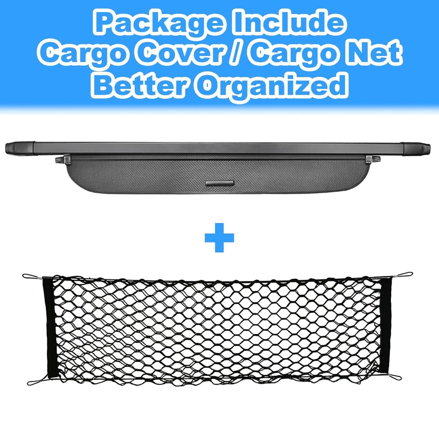 Volcaner Cargo Cover Compatible with All-New Toyota 4Runner 2025 2026 Accessories,Carbon Fiber Look Retractable Trunk Cover Organizer Security Shielding Shade Cover (Carbon Fiber Look,Hidden Handle)