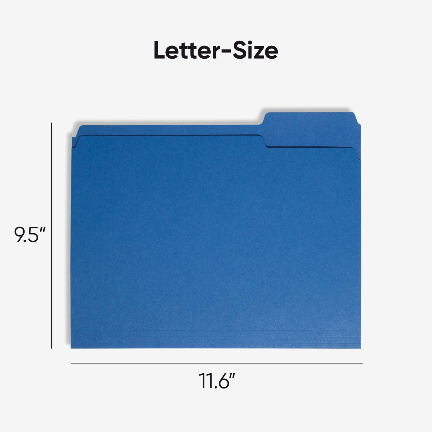 Smead File Folder, 1/3-Cut Tab, Assorted Positions, Letter Size, Navy, 100 per Box (13193)