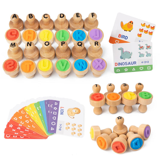 Busy edition Alphabet Number Stamps for Kids