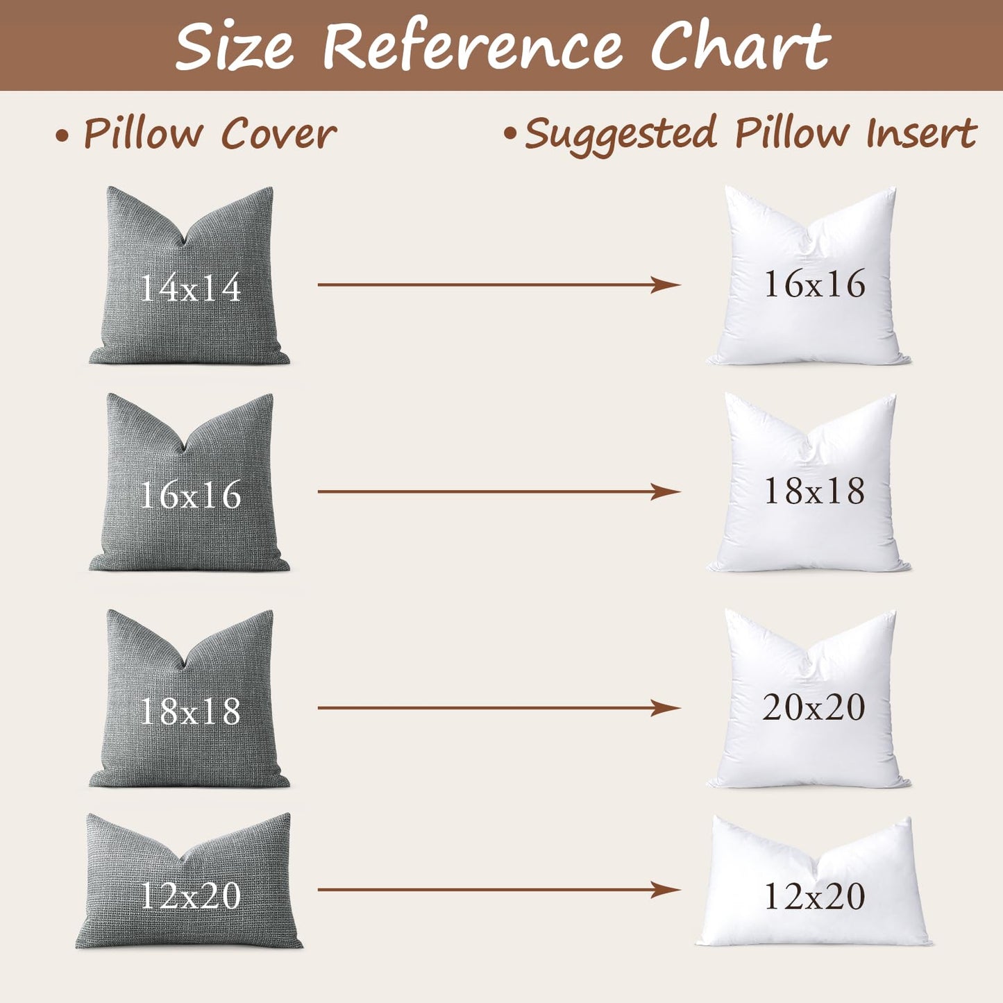 Artscope Synthetic Down Pillow Insert, 20x20 Down Alternative Throw Pillow Insert. Ultra Soft Fluffy Sleeping Pillow with 100% Cotton Cover, Decorative Pillows Set of 4-White.