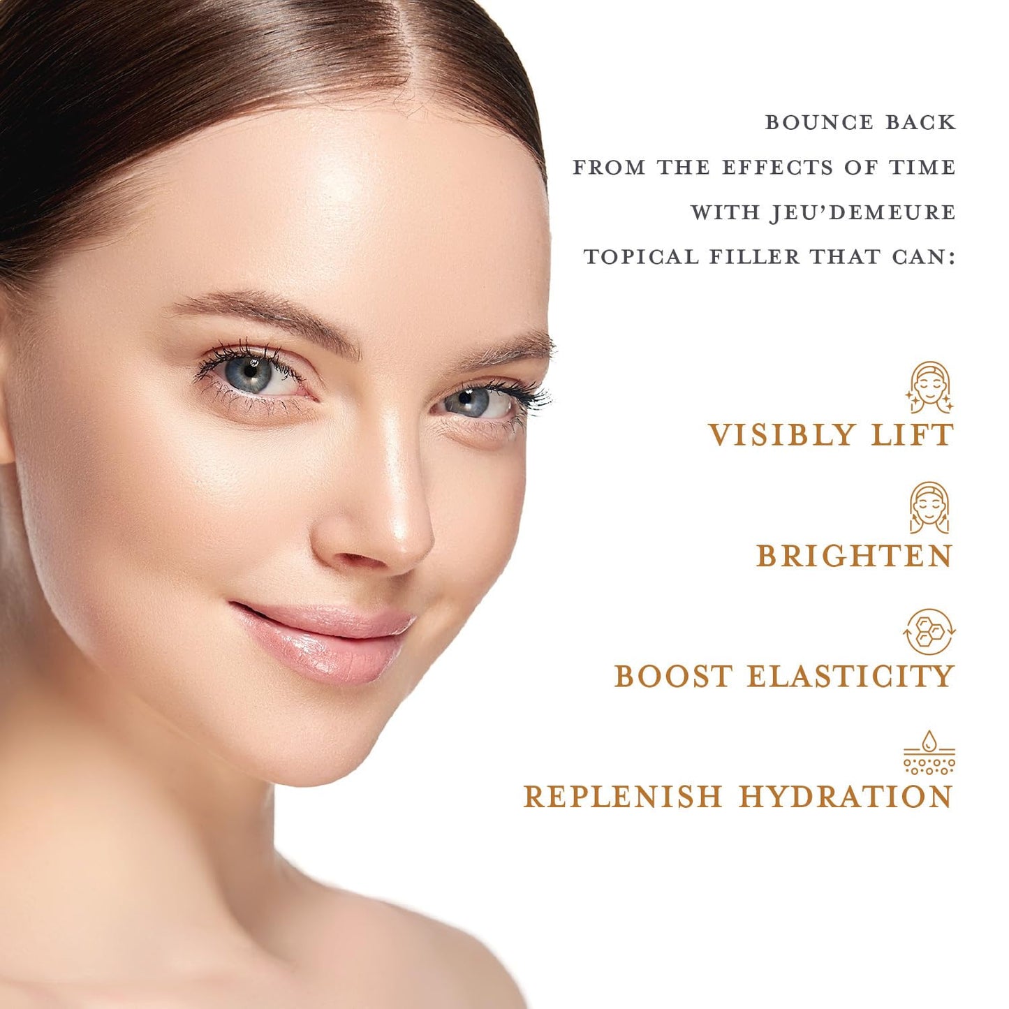 JEU'DEMEURE Collagen, Peptide, Hyaluronic Acid Serum, Instant Face Lift Korean skin care Serum for Anti-Aging, Microneedling, Skin-Firming, Brightening, Hydrating for Face & Eye (without microneedle)
