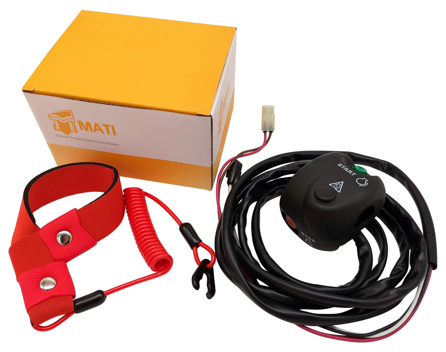 M MATI Handlebar Start Stop Kill Switch Box Aassy & Safety Lanyard for Yamaha Waverunner Superjet 650 SJ650 WaveRunner Superjet 700 SJ700 FX1 FX700 EW2-68310-04-00