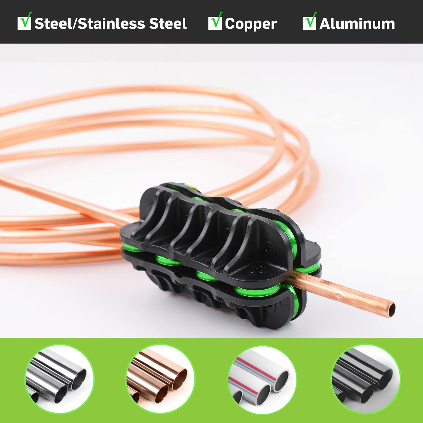 Wisscool 3/8" Tube Straightener Handheld Tubing Pipe Straightener for Steel, Stainless steel, Copper