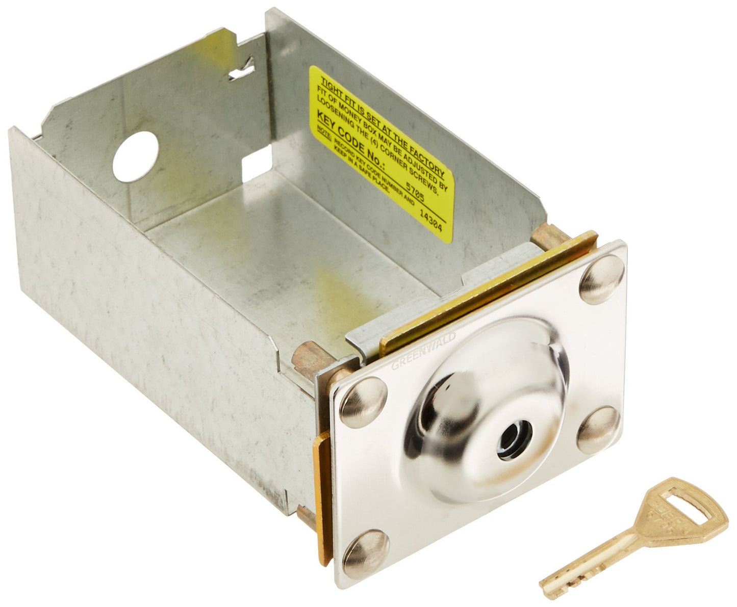 Greenwald Industries 8-1210 Genuine OEM Coin Box for Laundry Appliances, 6.37"D x 3.87"W x 2.75"H, Silver