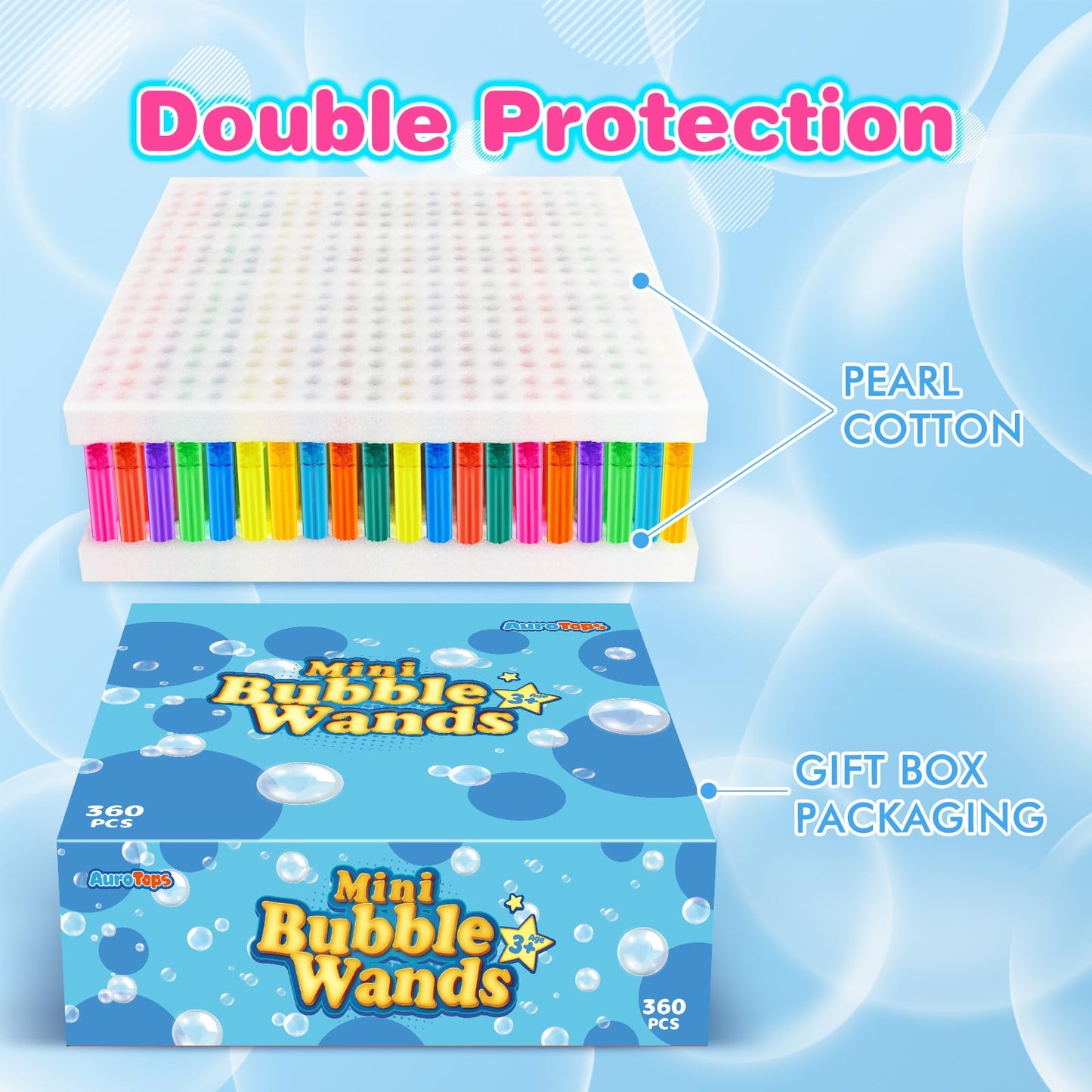 360 PCS Mini Bubble Wands,Bubble Party Favors Assortment Toys for Kids,Themed Birthday, Halloween, Goodie Bags, Carnival Prizes, Wedding, Bubble Maker Toys for Kids,Outdoor Gifts for Girls & Boys