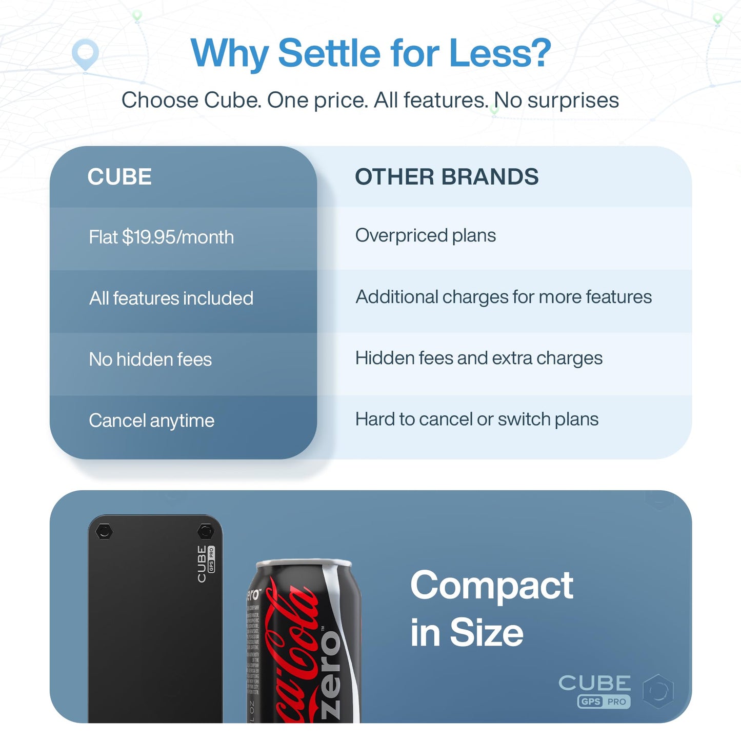 Cube GPS Tracker for Vehicles – Magnetic GPS Car Tracker, Real Time Worldwide Location Geo-Fencing, Hidden Tracking Device for Fleet Assets, Truck, Auto, Trailer, 1 Year Battery, Subscription Required