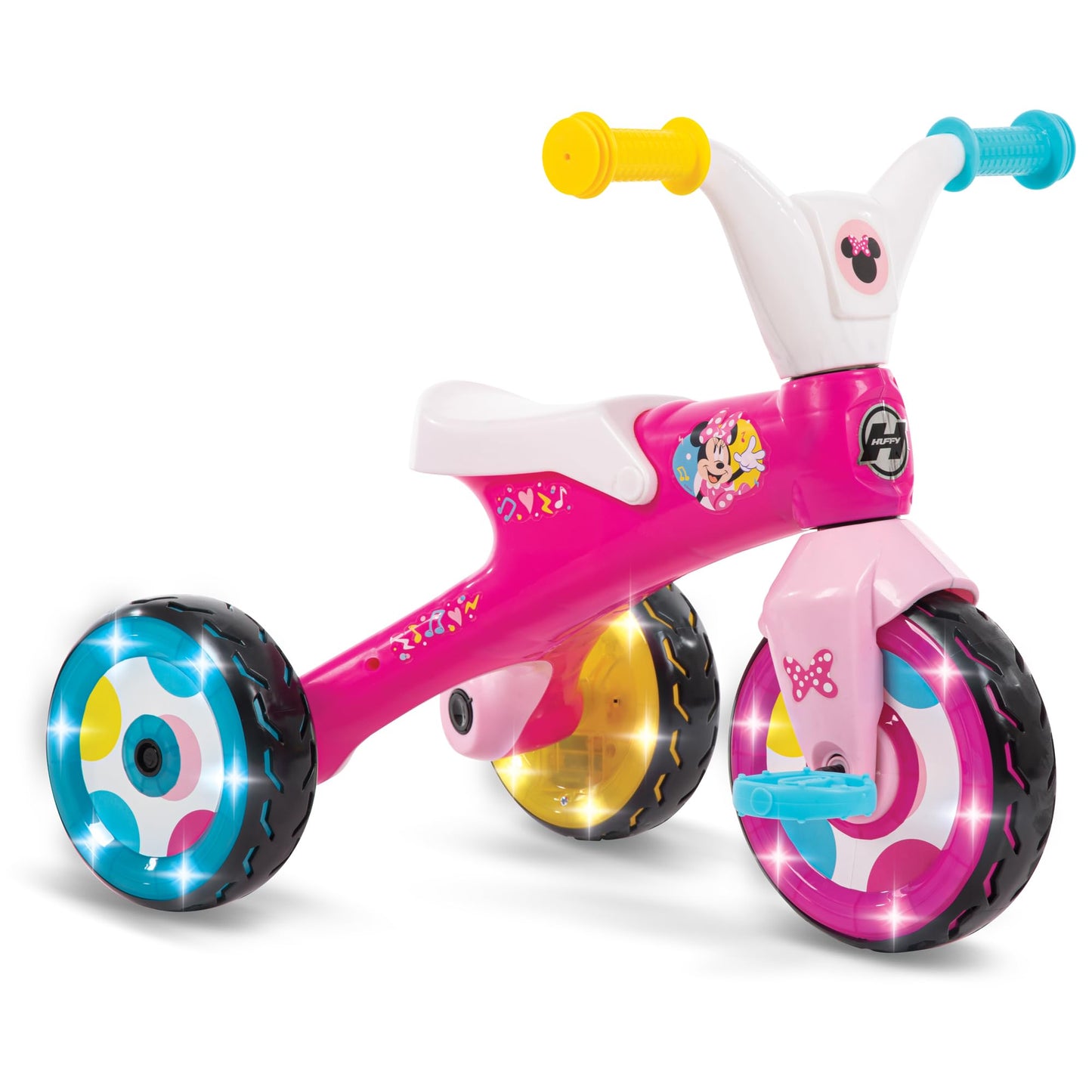 Huffy Disney Minnie Mouse Electro-Light Girl's Trike, Ideal for Ages 3+, Minnie Mouse Graphics, Colorful and Playful Design, Simple Coaster Brake, Sturdy and Durable, Safe for Toddlers