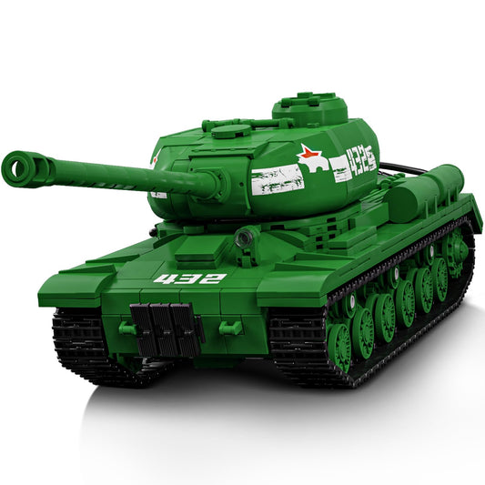 Brihappen Tanks Building Set for Adult Boys 14+ (1402 Pieces), Military World Classic IS-2 Heavy Tank Building Toy Home Office Collection Model, Birthday Gifts for Building Blocks Lover