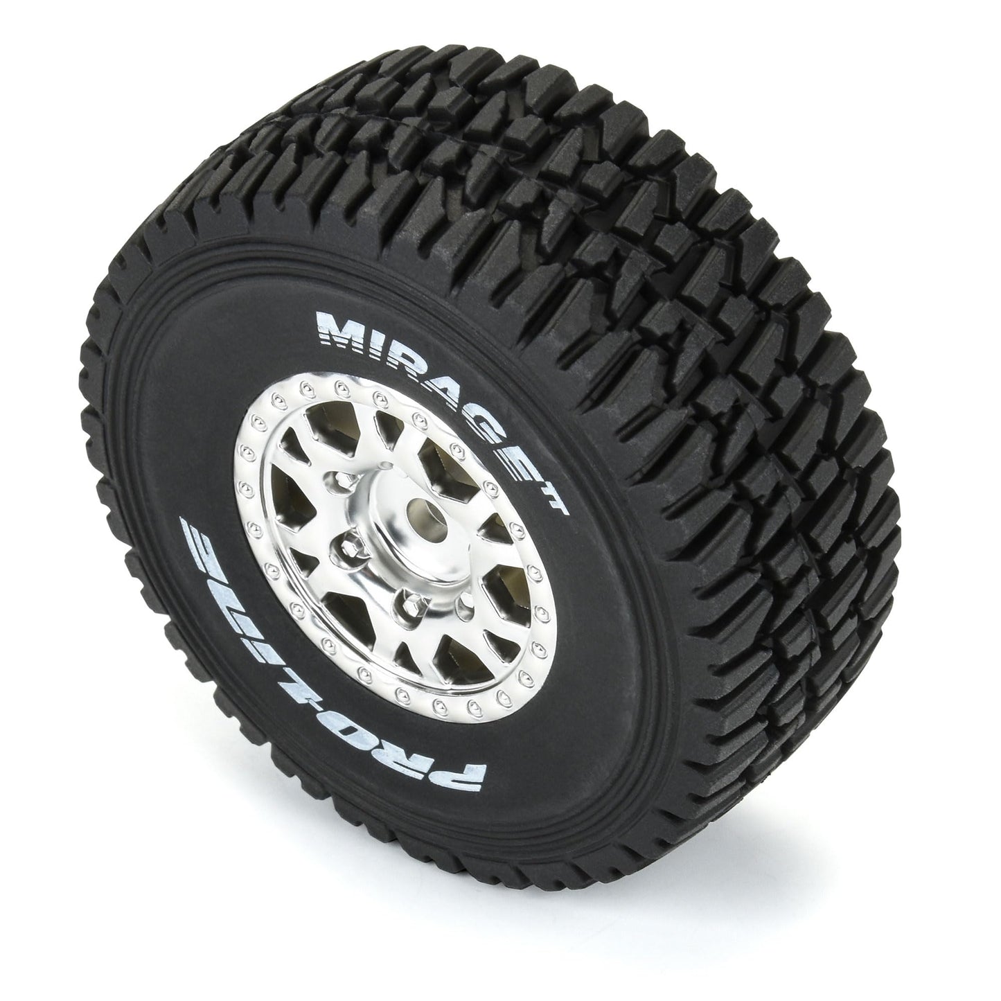 Pro-Line Racing Mirage TT F/R Tires Mounted 12mm Hex Satin Silver Impulse 4 for Arrma Mojave Grom PRO1025310