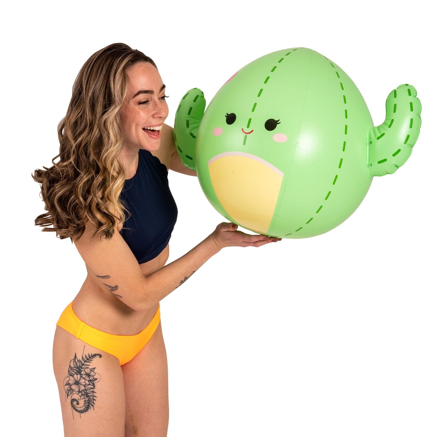 BigMouth X Squishmallows Original Large Beach Ball, Maritza The Cactus, Pool and Beach Toys for Adults and Kids