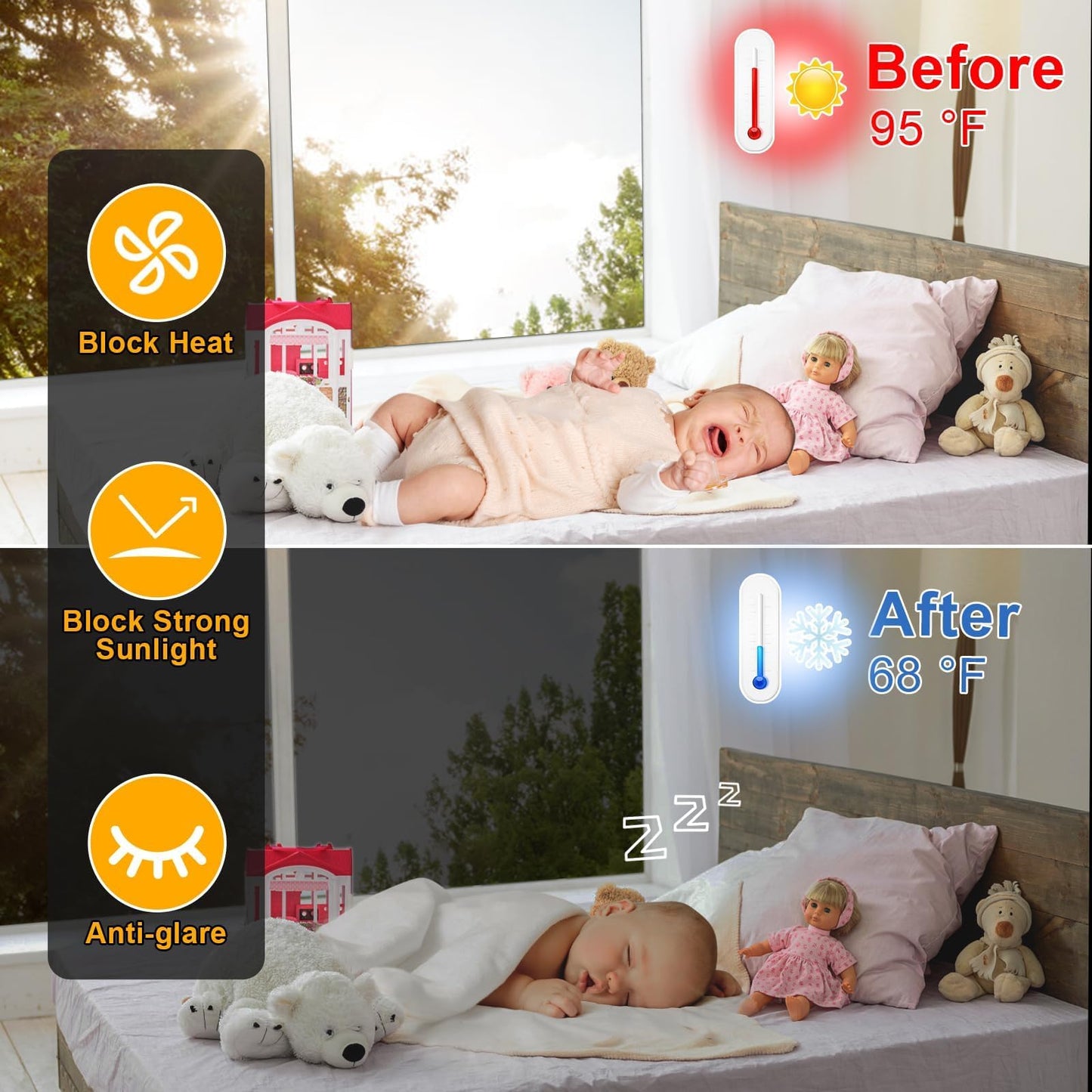 One Way Window Privacy Film See Out Not in, Window Tint for Home, Reflective Mirror Glass Windows Coverings Sun Heat UV Blocking, Black-Silver, 35.4 Inch x 157.4"