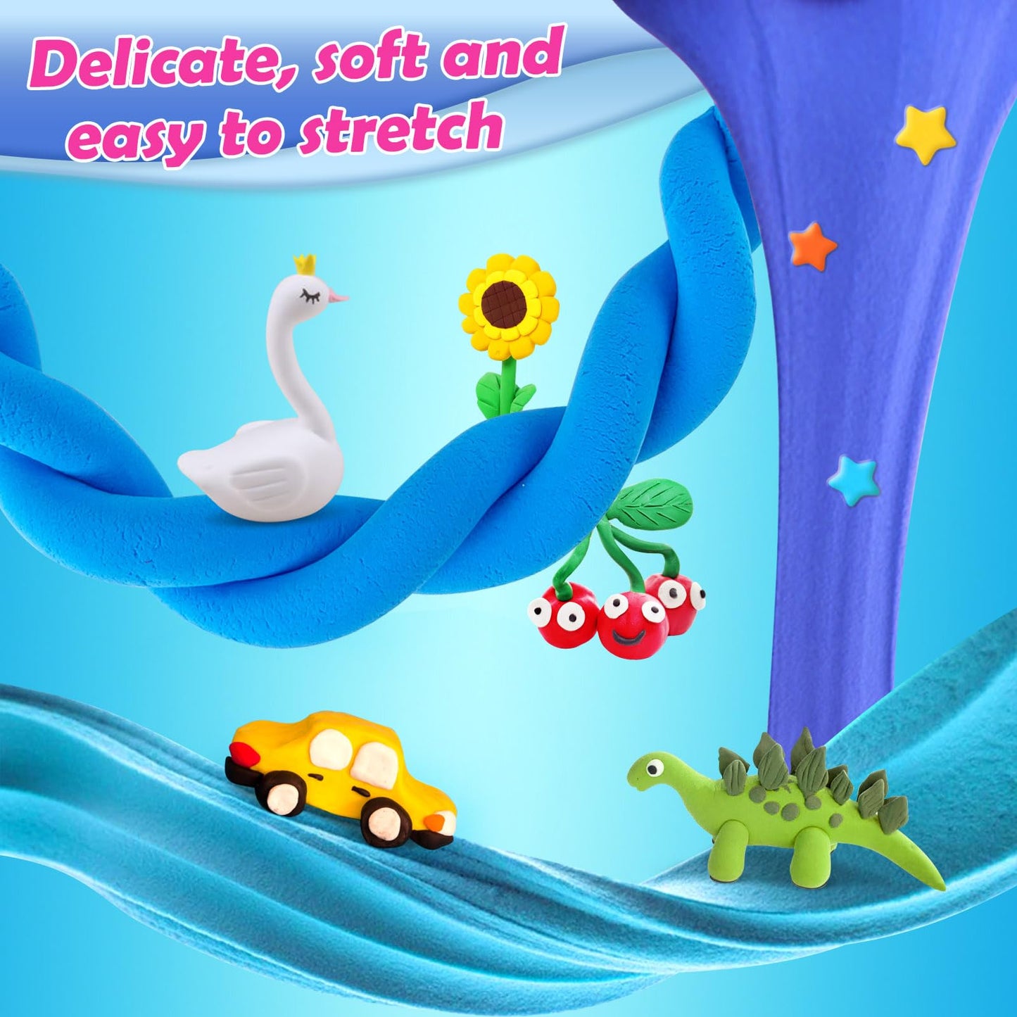 Air Dry Clay 150 Colors, Modeling Clay for Kids, DIY Molding Magic Clay, Gift for Kids