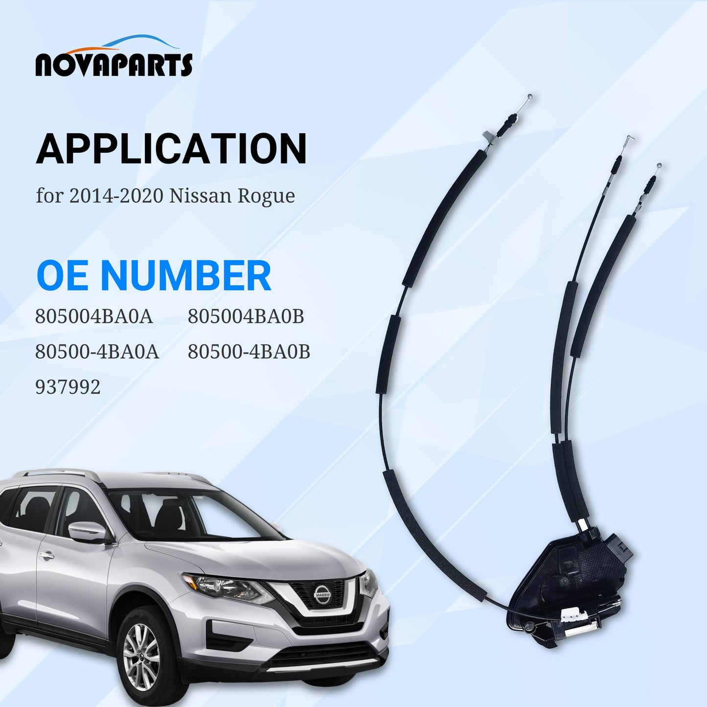 NOVAPARTS Door Lock Actuator Front Right Passenger Side for Nissan Rogue 2014 2015 2016 2017 2018 2019 2020 805004BA0A 80500-4BA0B