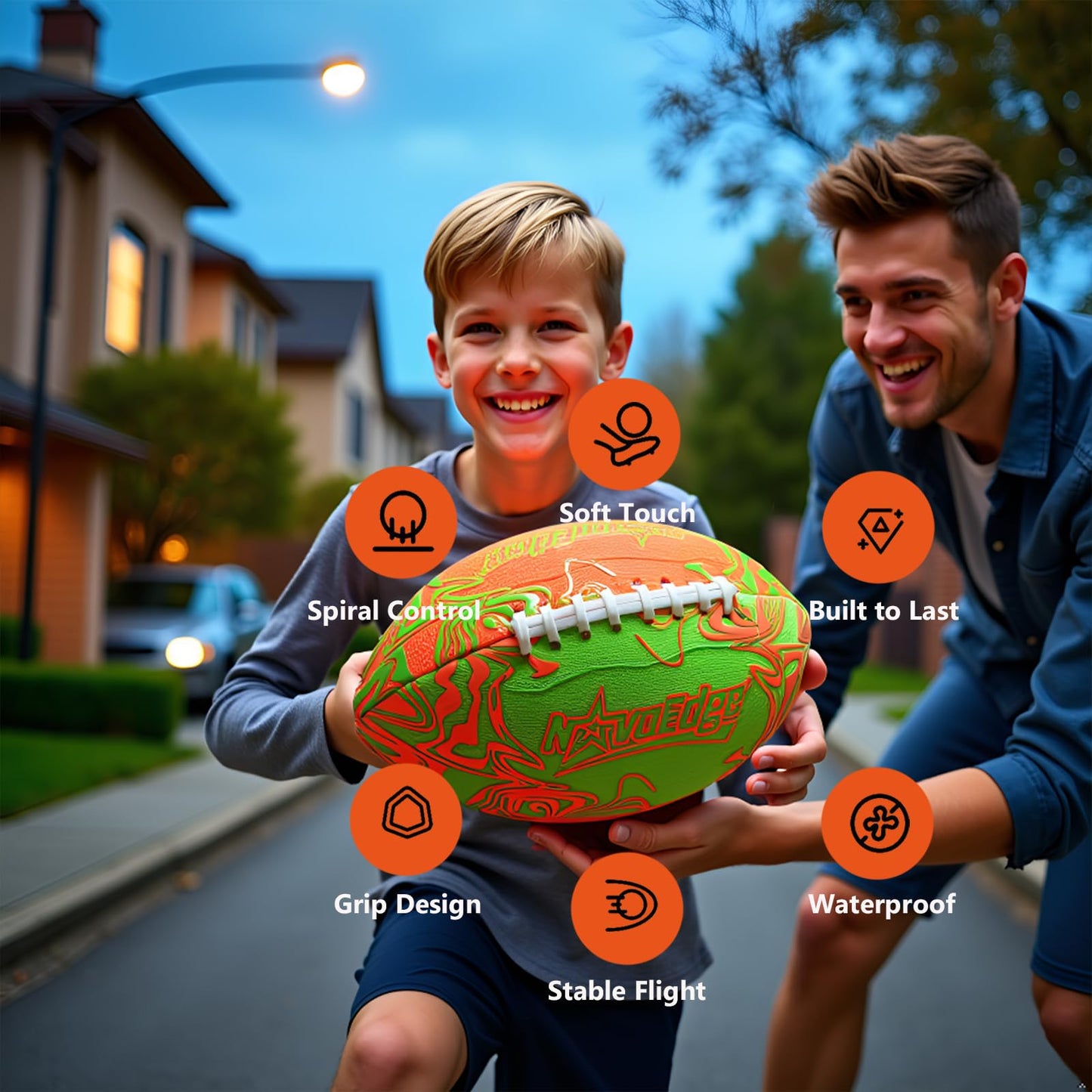 NovaEdge LED Football – Glow in The Dark Football - Strong Grip