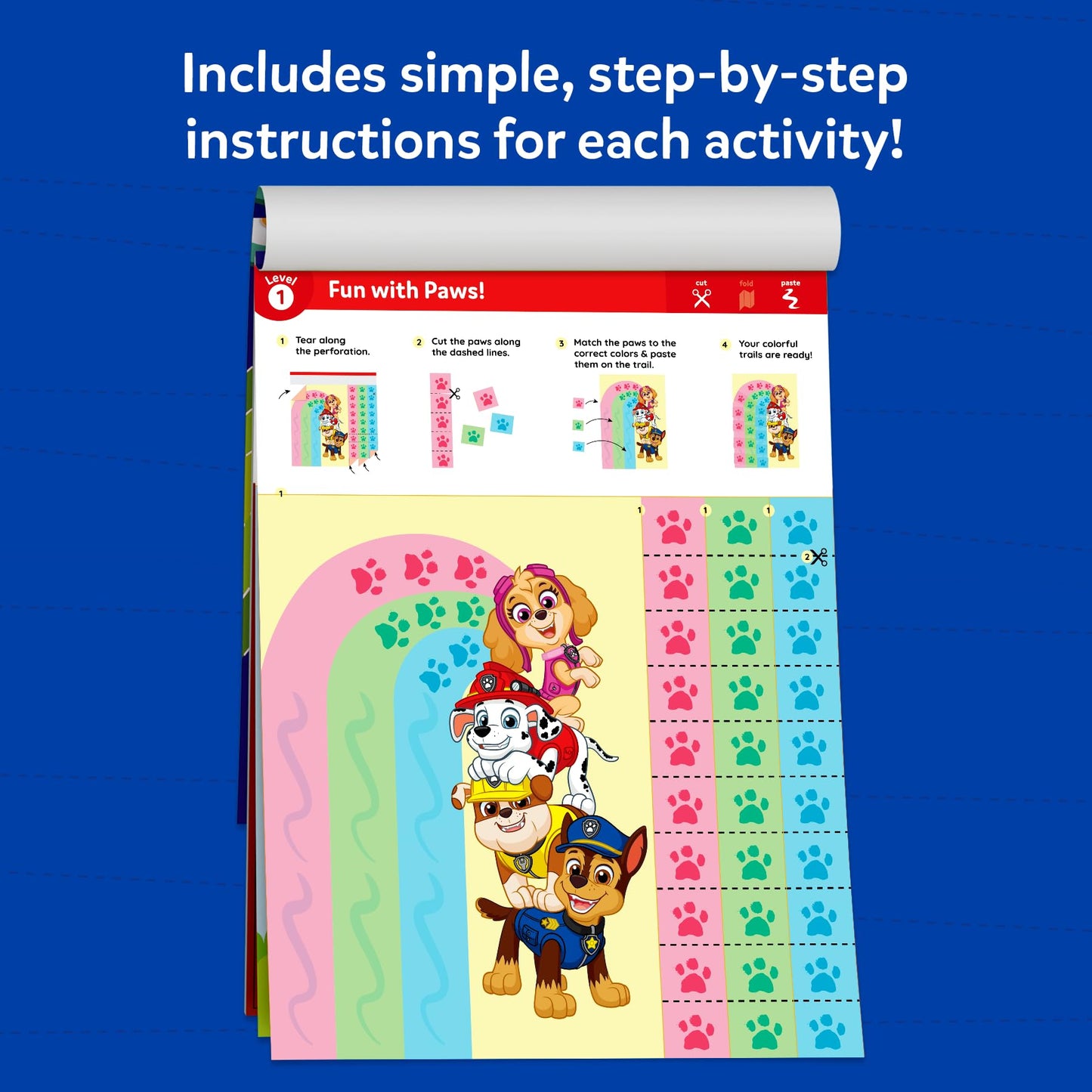 Skillmatics - Scissor Activity Book - Snip Snip PAW Patrol, 25 Fun Cutting Activities & Creative Activities for Preschoolers, Fine Motor Skills, Craft Kit