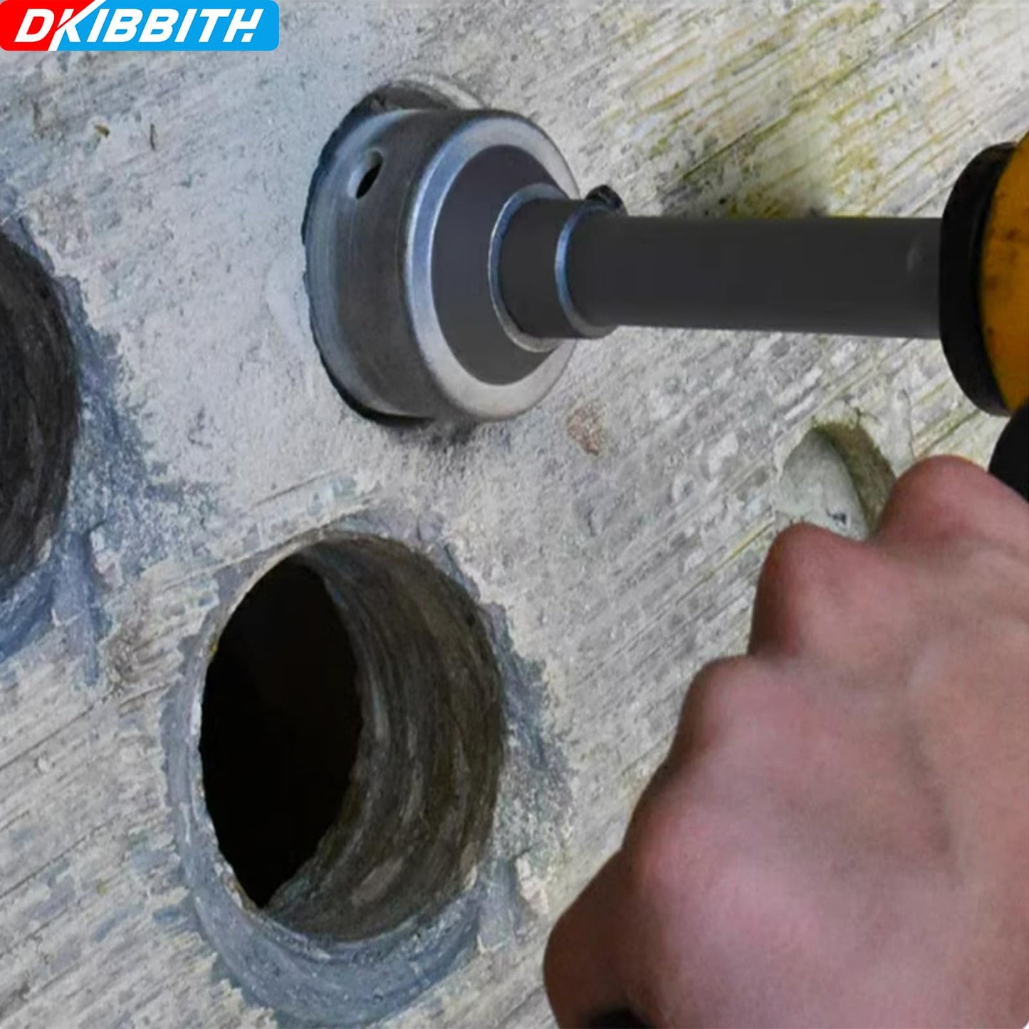 6-5/16" Concrete Hole Saw, 160mm Tungsten Steel Core Bit for Cinder Block, Brick, Rock, Plank Walls for Pipes or mini Split Lines, with SDS Plus Shank and 2 Center Positioning Drill Bits.