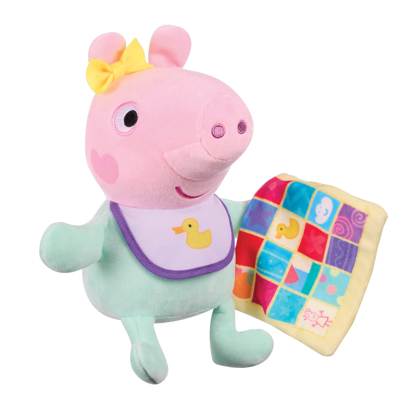 Peppa Pig Baby Evie with Blanket, Plush Preschool Toy, Cuddly Toy Baby Toy