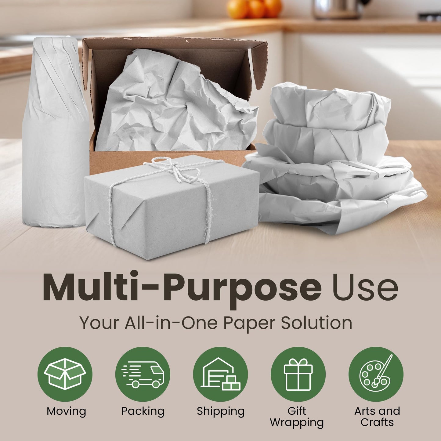 Reli. Newsprint Packing Paper (20 lbs), 700 Sheets | 27" x 17" | Packing Paper Sheets for Moving | Newspaper Box Filler | Perfect for Wrapping, Moving, & Packaging Supplies | Made in the USA
