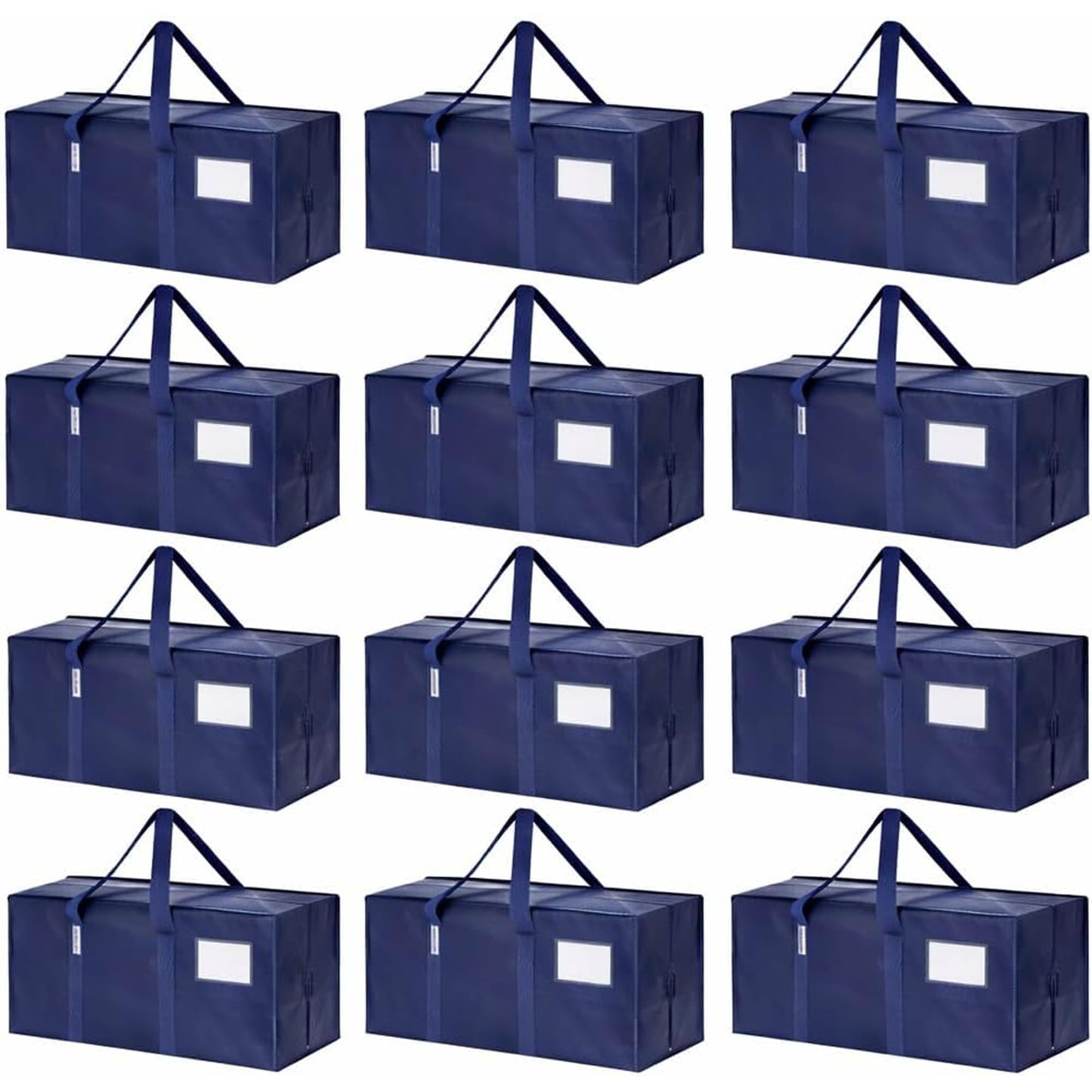 Simpli-Magic Heavy Duty Moving Bags, 12 Pack, Extra Large Reusable Storage & Relocation Bags with Carry Handles & Zipper