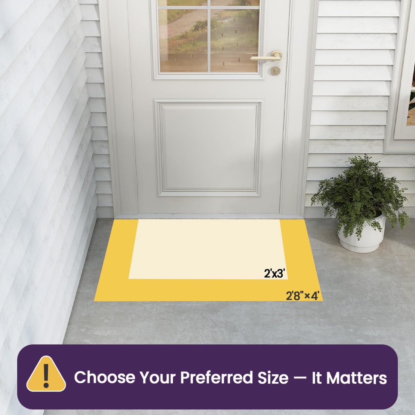 DEXI Front Door Mat Outside Entrance Coir, 2x3 Heavy Duty Entry Summer Tropical Plant Doormat, Non Slip Entryway Floor Dirt Trapper for Porch Patio, Green Monstera Leaves