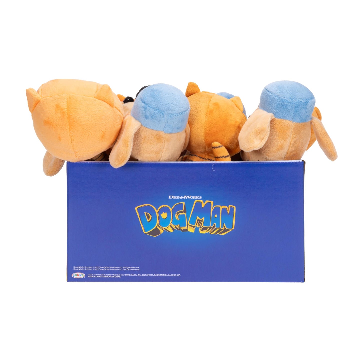 Dog Man Movie Plush in PDQ of 8 Plushies, Includes (4) Dog Man, (2) Petey, and (2) Little Petey - Officially Licensed by JAKKS Pacific