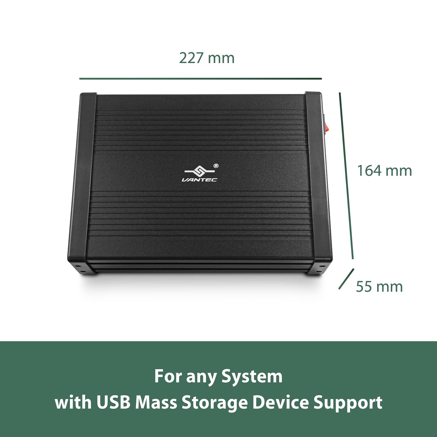 NexStar DX2 USB 3.0 External Enclosure, Design for 5.25" Blu-Ray/CD/DVD SATA Drive, 2nd Gen DX, Aluminum Alloy, fit Any Depth Optical Drive, TAA Compliant, USB Hot swappable (NST-540S3-BK)