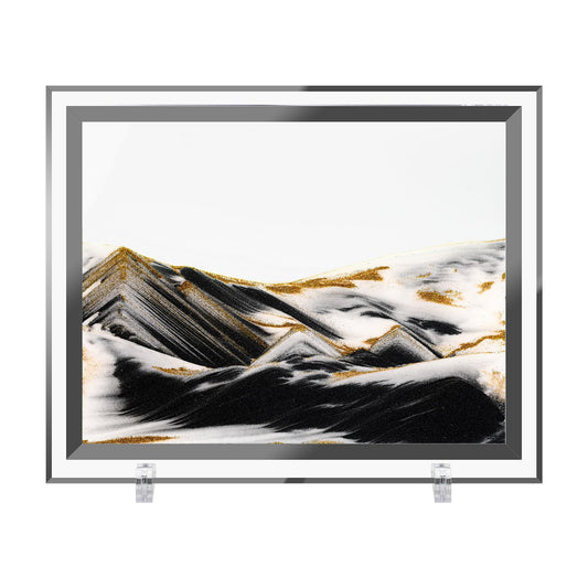 Coitak Moving Sand Art Picture, Dynamic Sand Picture, Golden Desktop Sand Art for Home Decor and Office