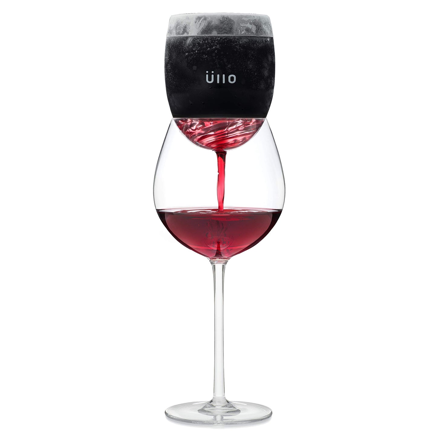 Ullo Chill Wine Purifier, Aerator, and Chiller with 4 Selective Sulfite Filters. Remove Histamines and Sulfites, Restore Taste, Aerate, and Chill with Ullo purified wine.