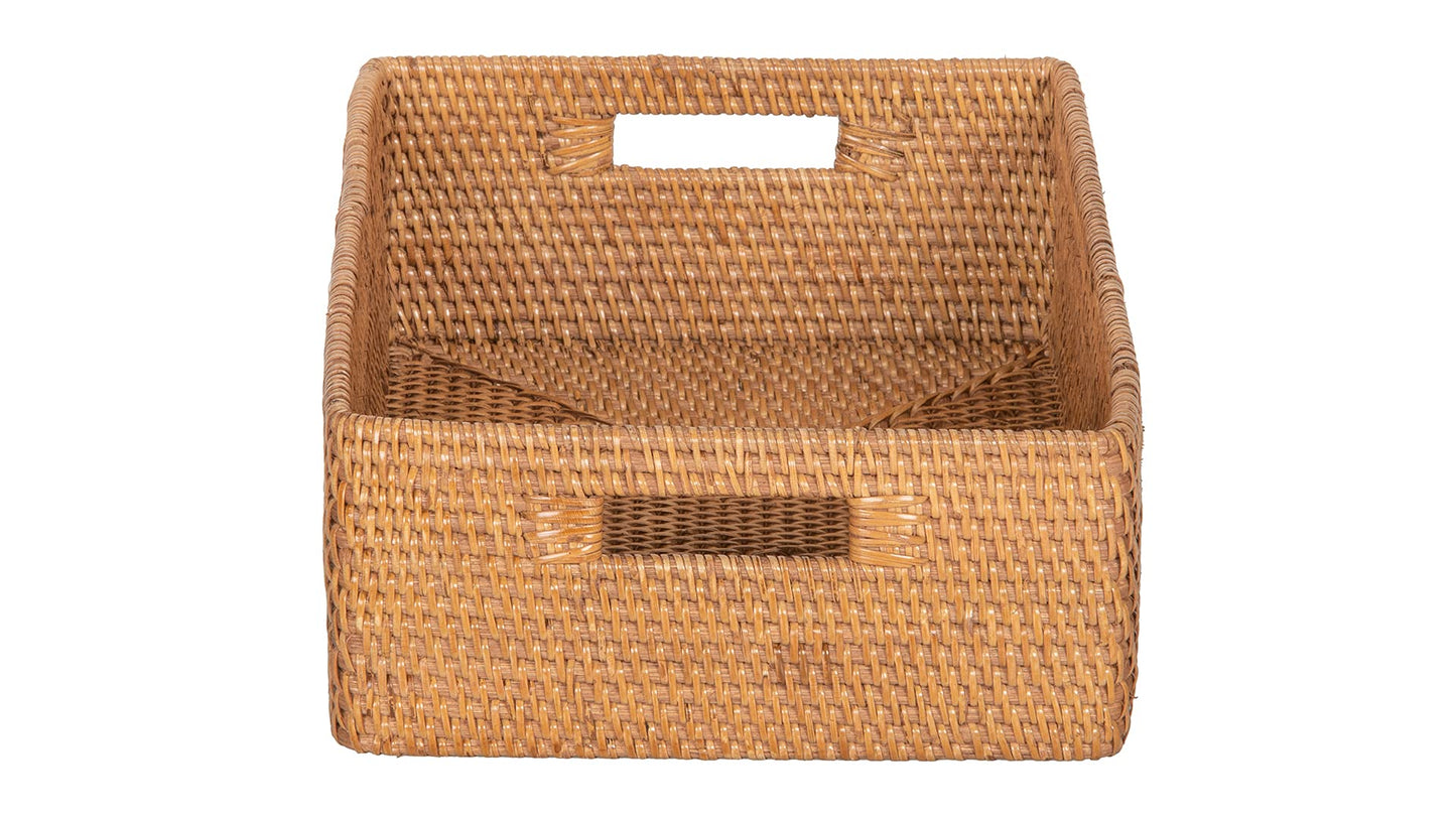 KOUBOO Laguna Rattan Shelf & Basket, Wicker Storage Basket, Ideal for Kitchen Storage Baskets Shelves, Decorative Box, Toys Home Organizer Natural