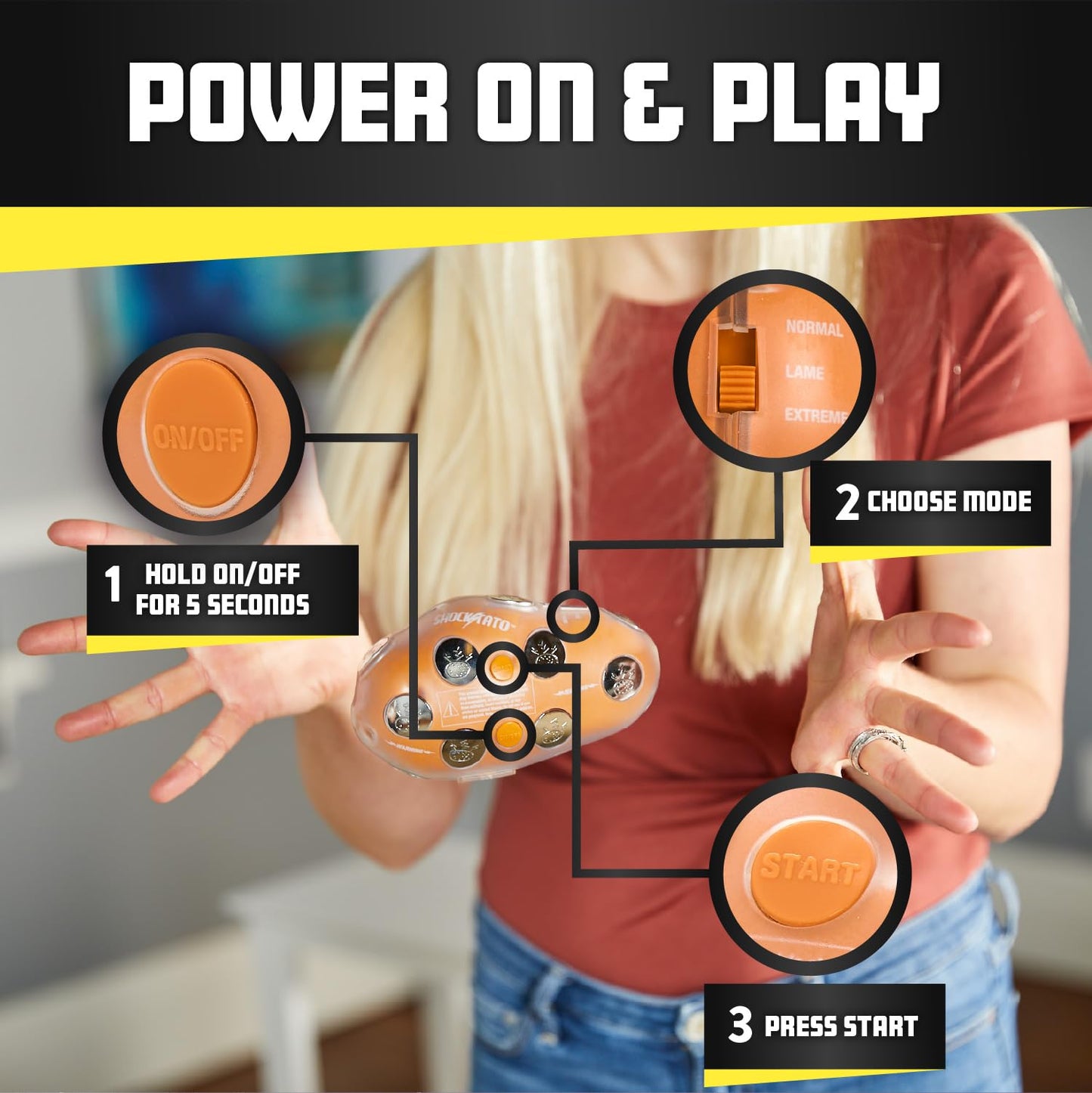 Lightning Reaction Shocktato Party Game - The Hilariously Funny Game of Shocking Potato - Gag Gifts and Stocking Stuffers for Teens