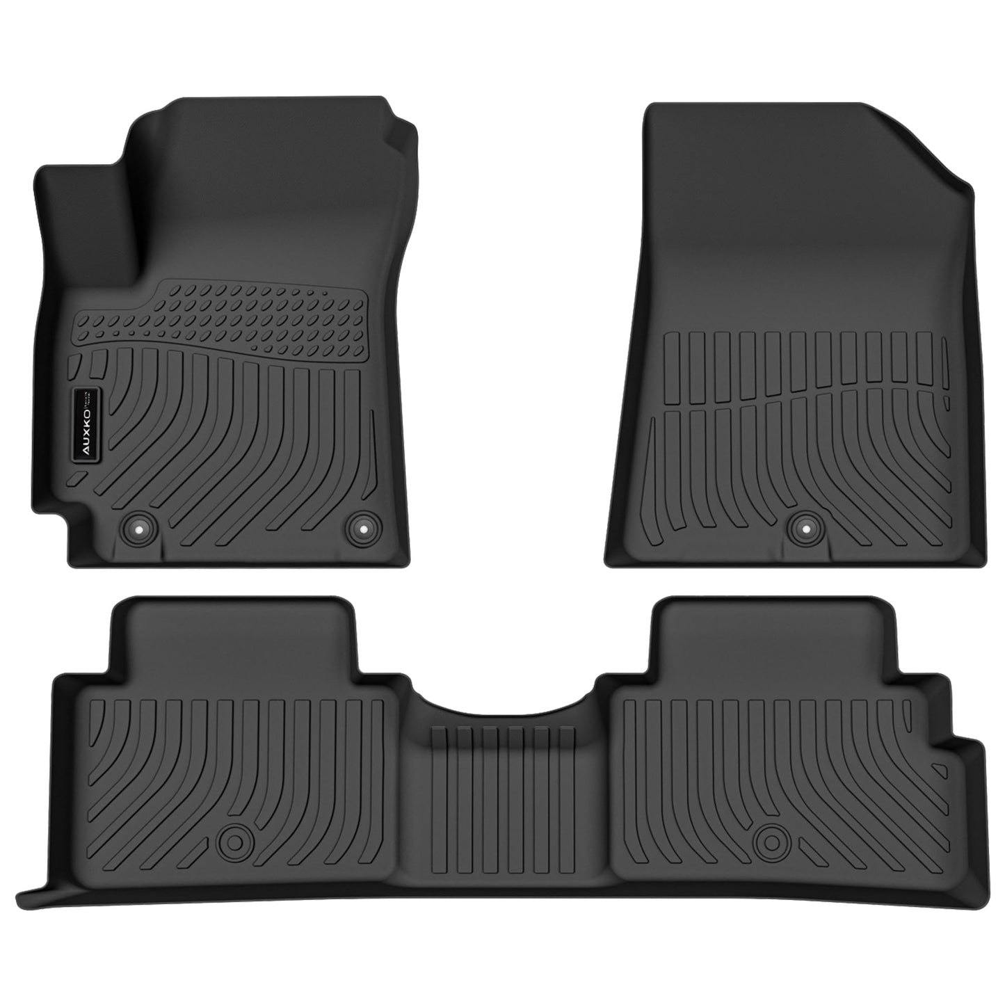 AUXKO All Weather Floor Mat Fit for Kia Soul 2026 2025-2020 TPE Rubber Liners Soul Accessories All Season Guard Odorless Anti-Slip Liner Black