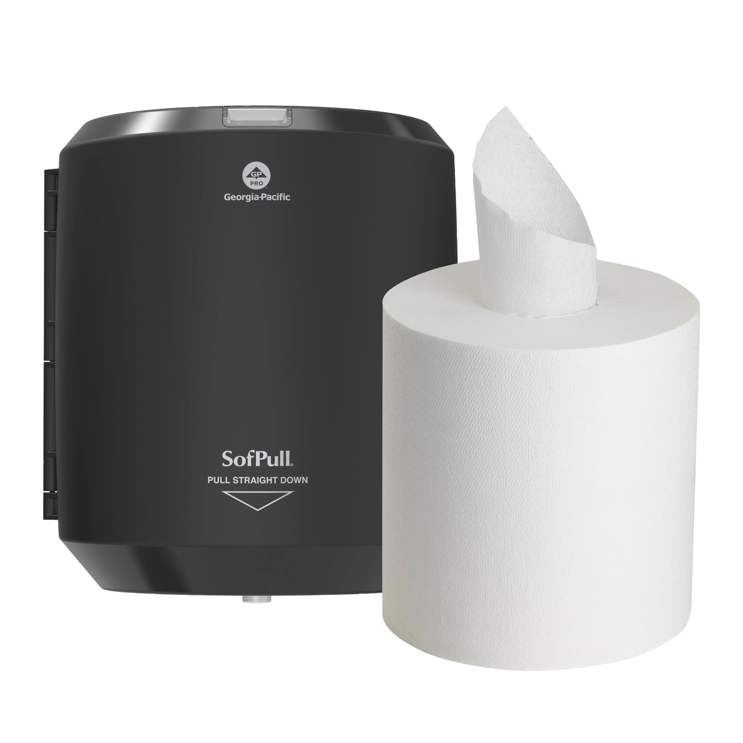 Georgia-Pacific SofPull Centerpull Paper Towel Dispenser Trial Kit by PRO, 58206, 1 Translucent Smoke Regular Paper Towel Dispenser, 58204 and 1 Regular Centerpull Premium Paper Towel Refill, 28124