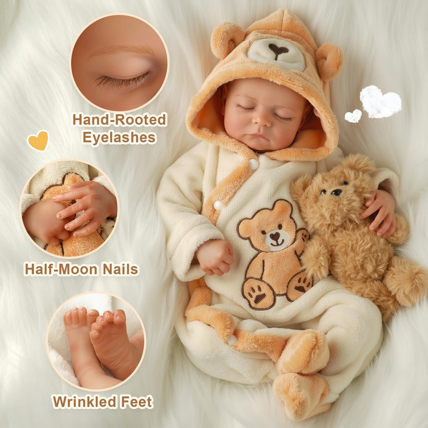 BABESIDE Reborn Doll LTRB003APWB-TC22