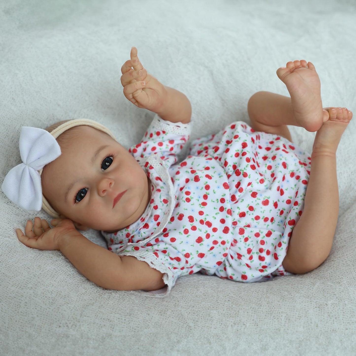 SCOM Realistic Reborn Baby Dolls Tink - 16 Inch Vinyl Preemie Baby Doll, Poseable Real Life Baby Girls Dolls with Soft Weighted Cloth Body Newborn Baby Doll Gift Toy for Boy or Girl Ages 3+