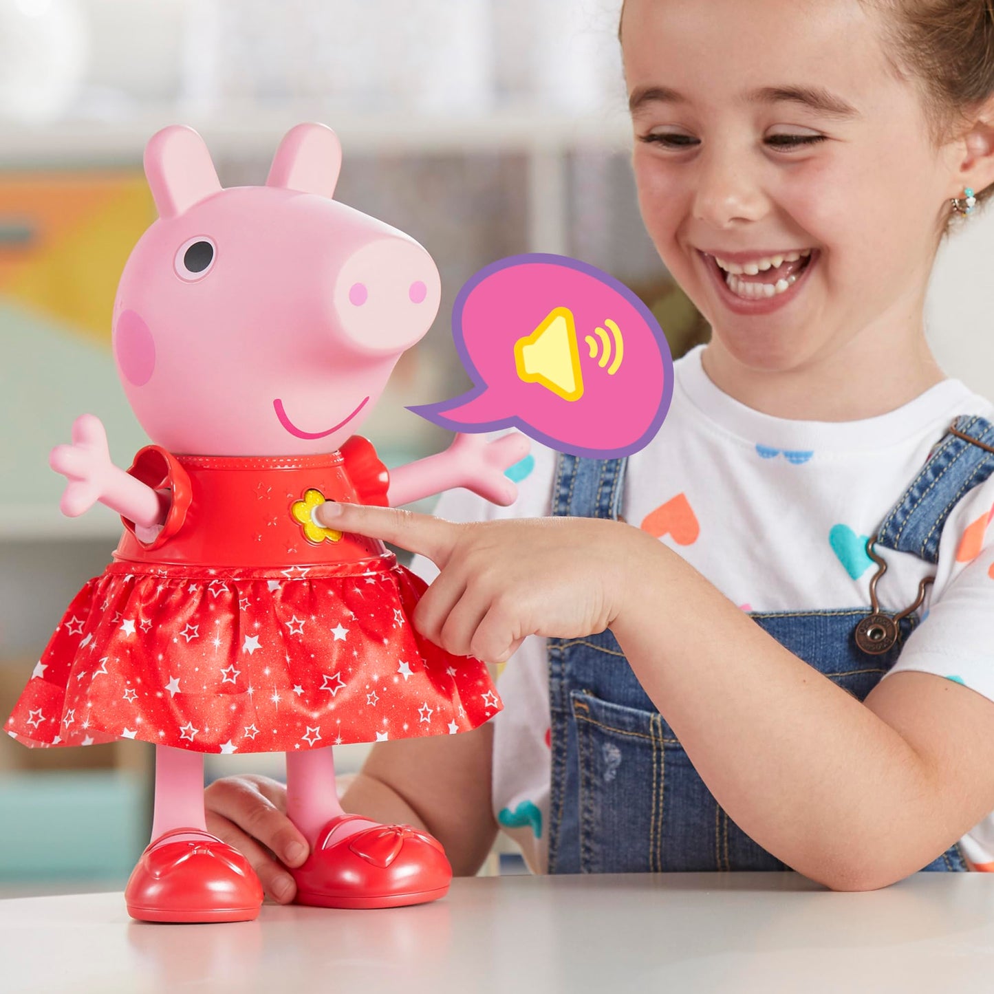 Peppa Pig Peppa’s Muddy Puddles Party Singing and Dancing Doll, Interactive Electronic Preschool Toys for 3 Year Old Girls and Boys and Up