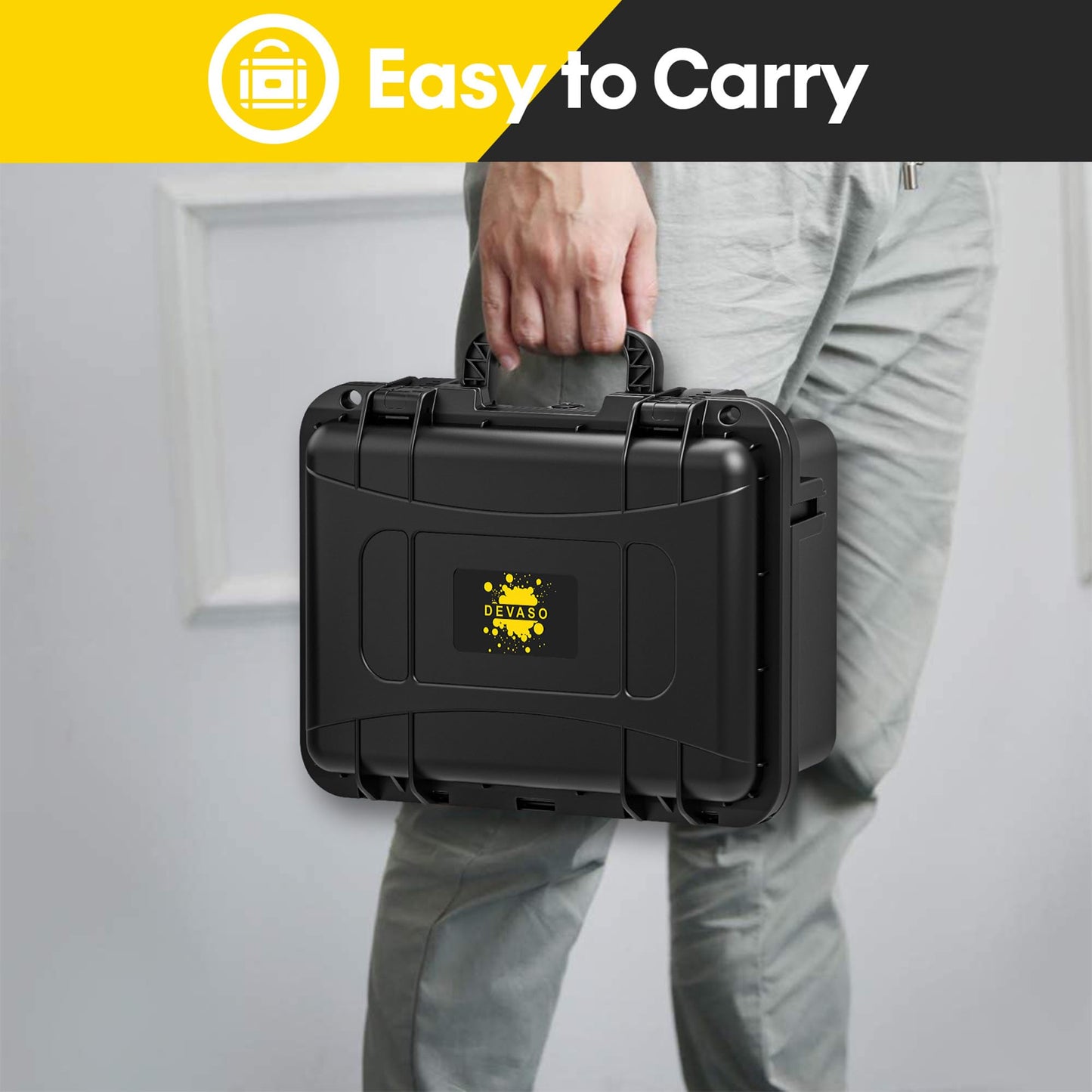 DEVASO Carrying Case for Nintendo Switch/Switch OLED, Professional Deluxe Waterproof Travel Case Soft Lining Hard Case for Nintendo Switch OLED Model (2021) Console Pro Controller & Accessories