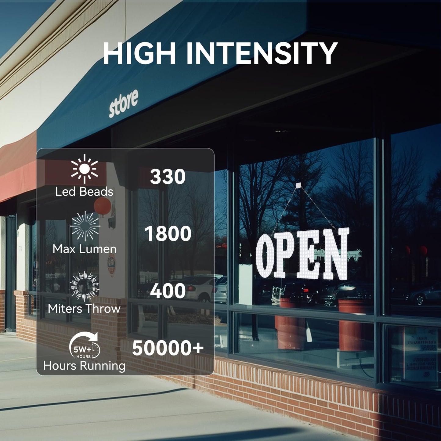 30" x 10" Large LED Open Sign with Remote Control High Bright Visibility Business Sign 14 Mode Electric Display Sign Suitable for Shop, Bar, Hotel, Retail and Restaurant