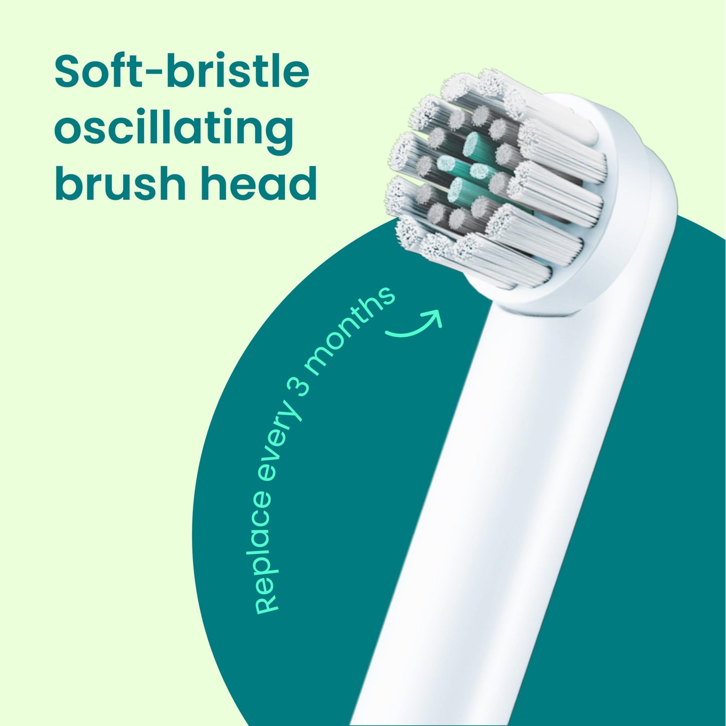 Quip 360 Oscillating Rechargeable Electric Toothbrush with Extra Brush Head - Soft Bristles, Pressure Sensor, 3 Intensities, 30-Day Battery Life, 2-Min Timer, Travel Case, Mirror Mount - Blue Mist